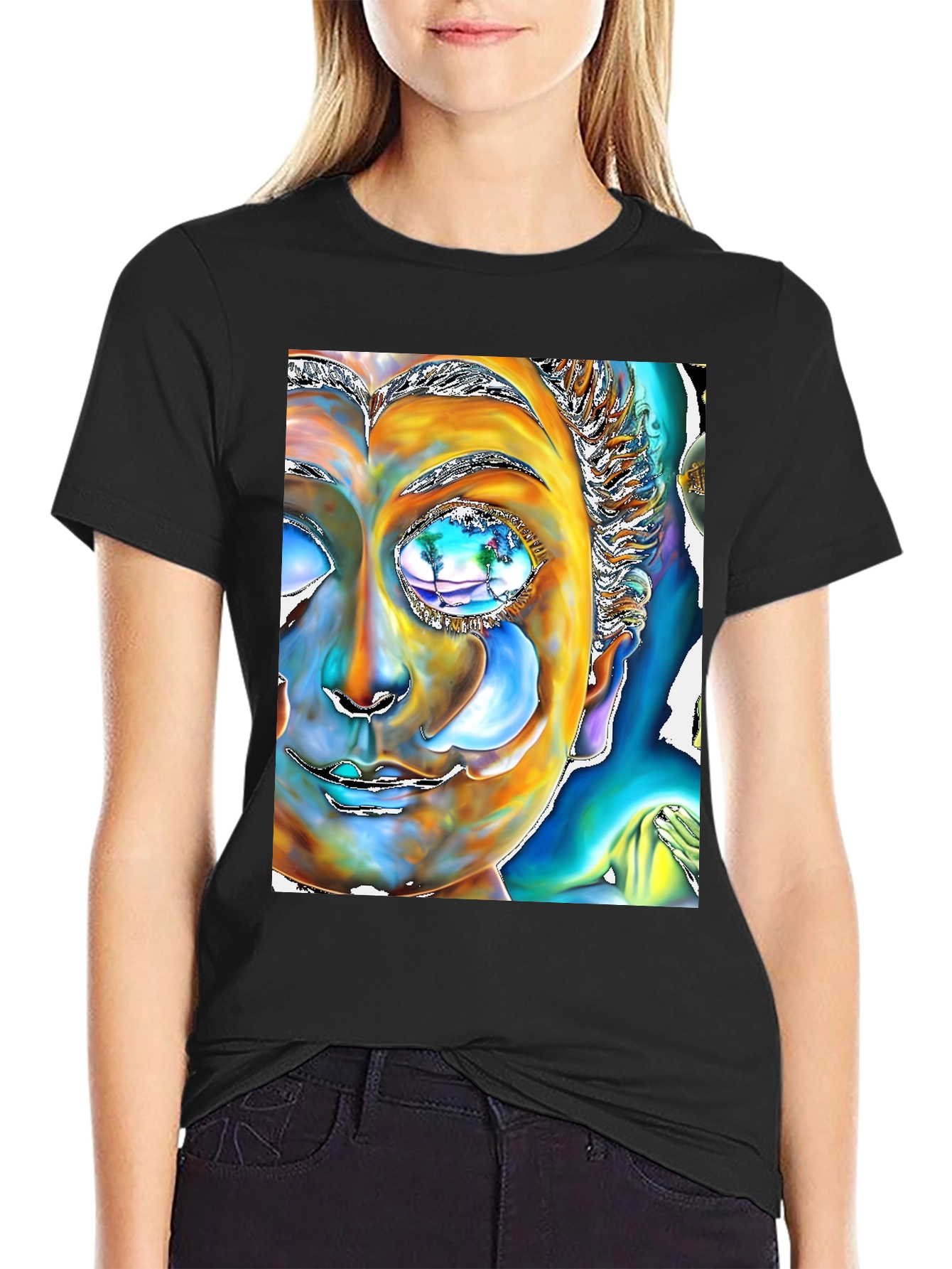 Abstract Buddha Graphic Tee