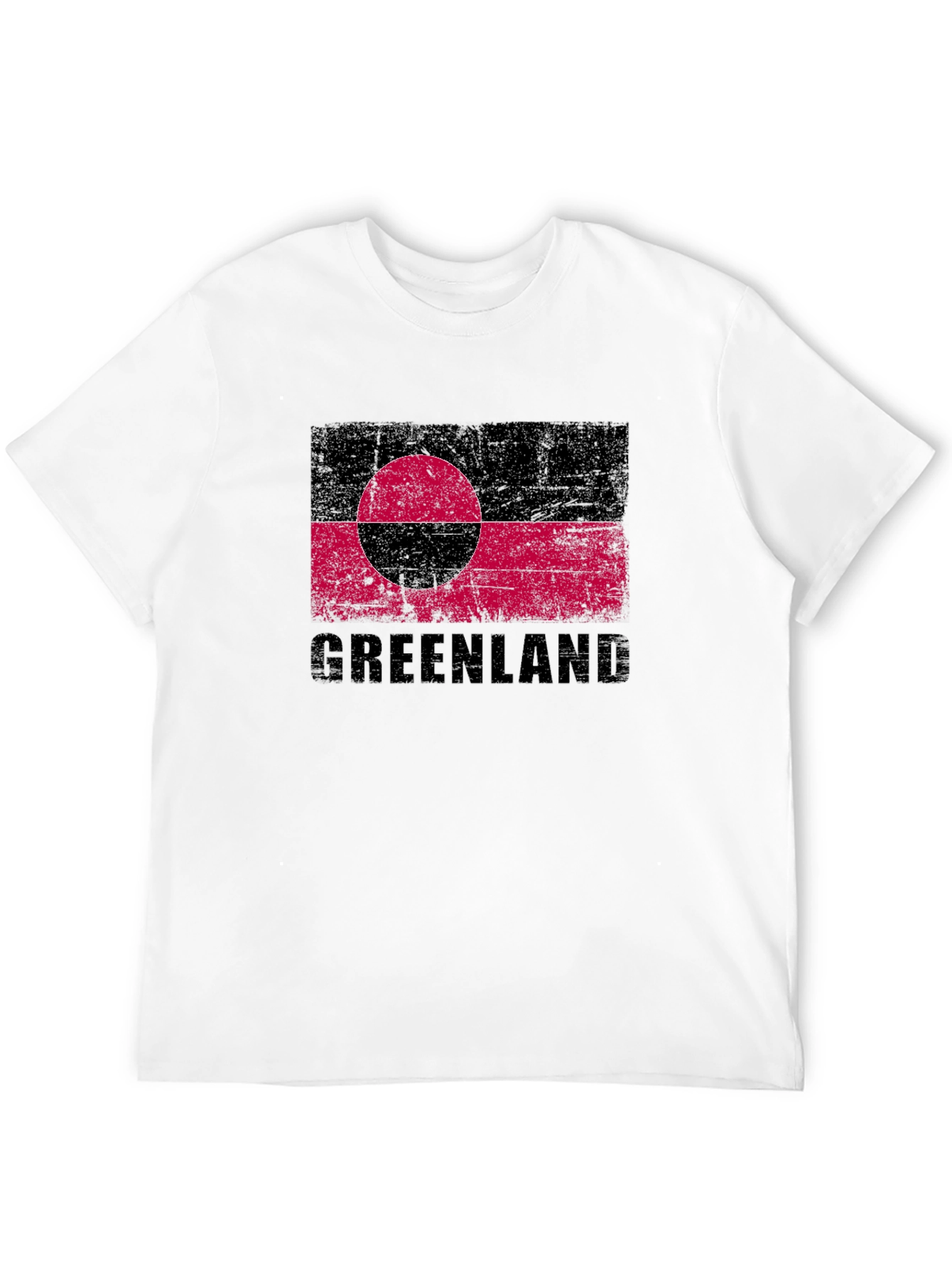 Greenland Flag T-Shirt - Distressed Graphic Tee