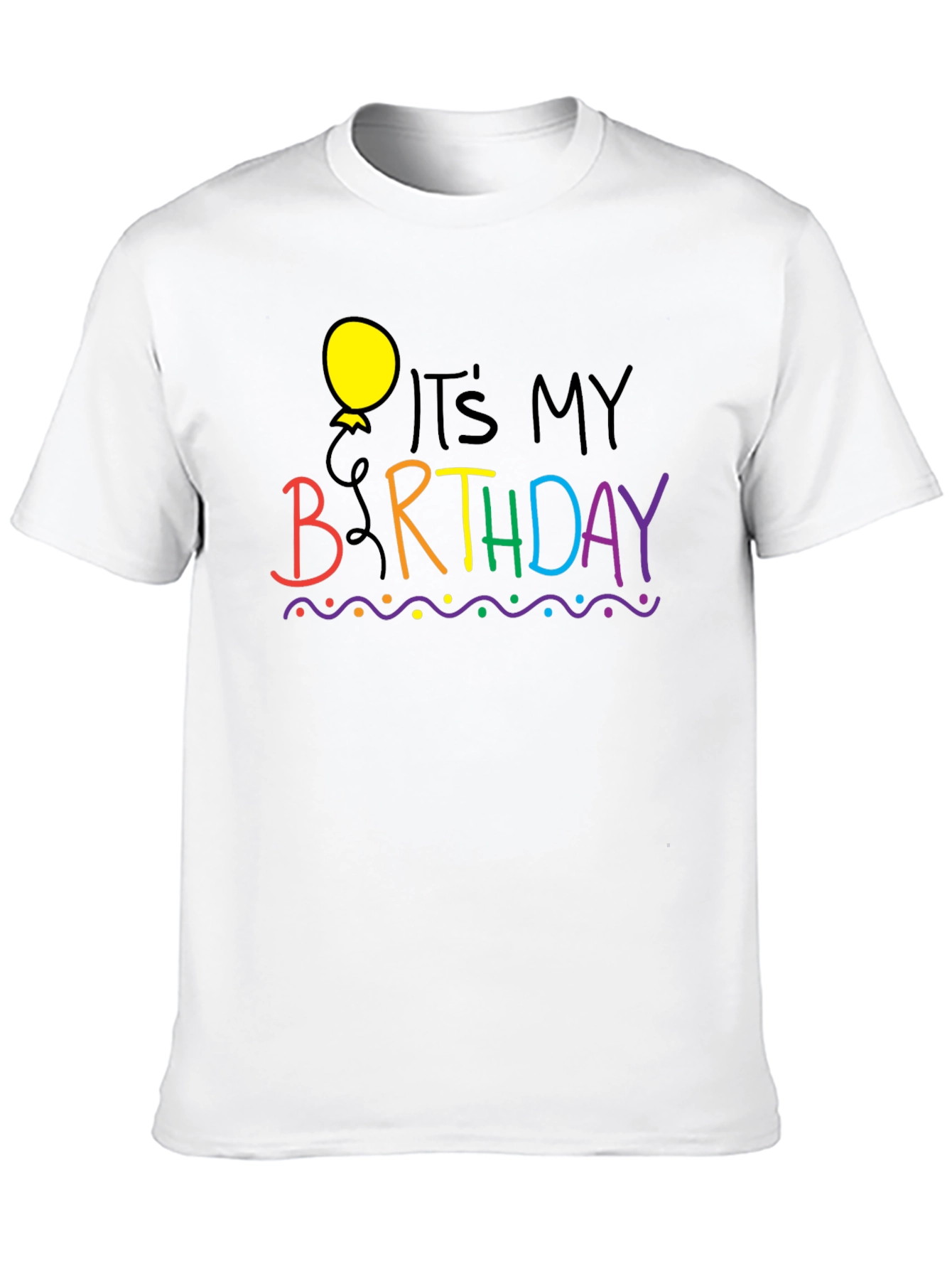 Its My Birthday Black Graphic T-Shirt