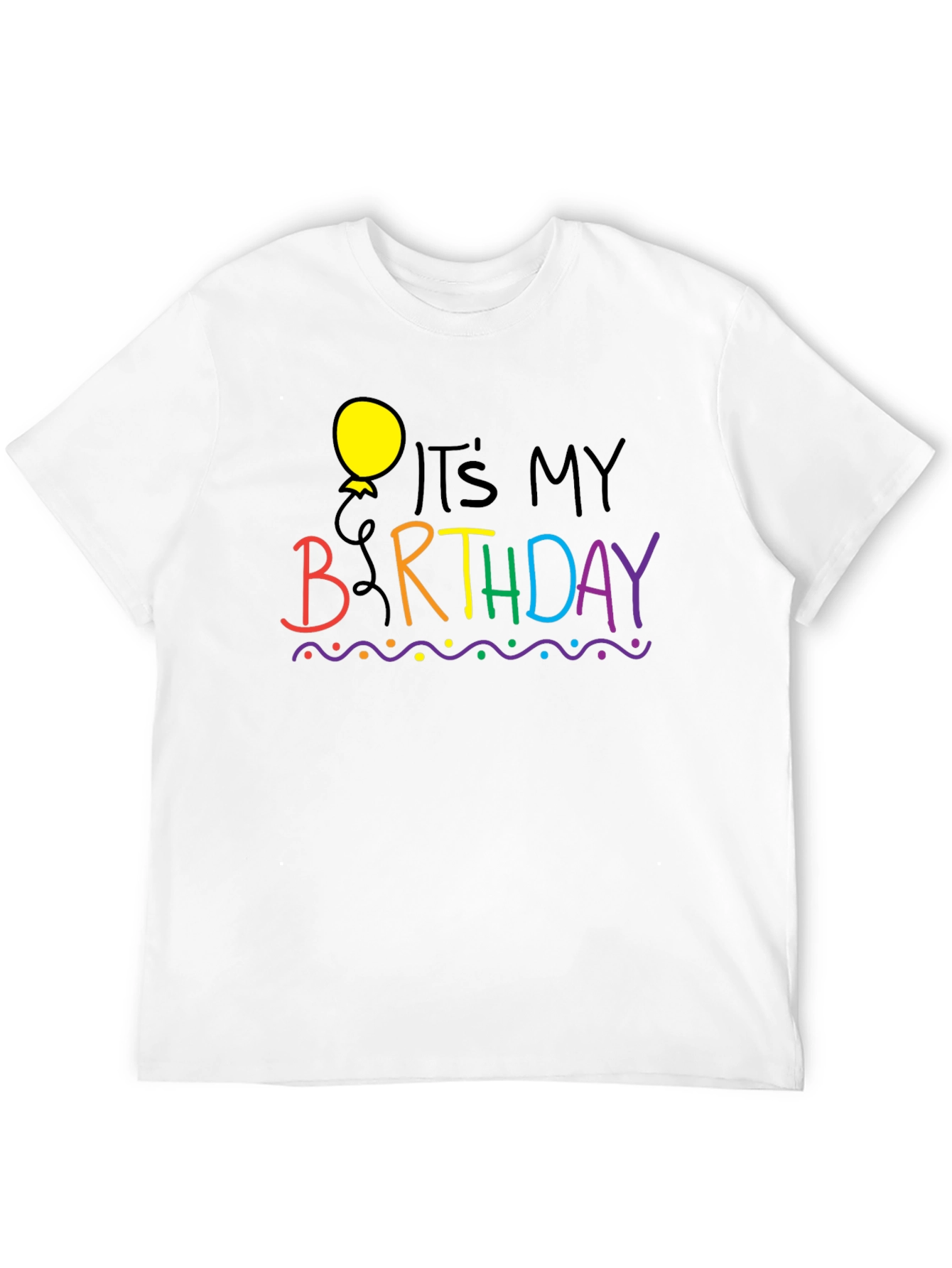 Its My Birthday Black Graphic T-Shirt