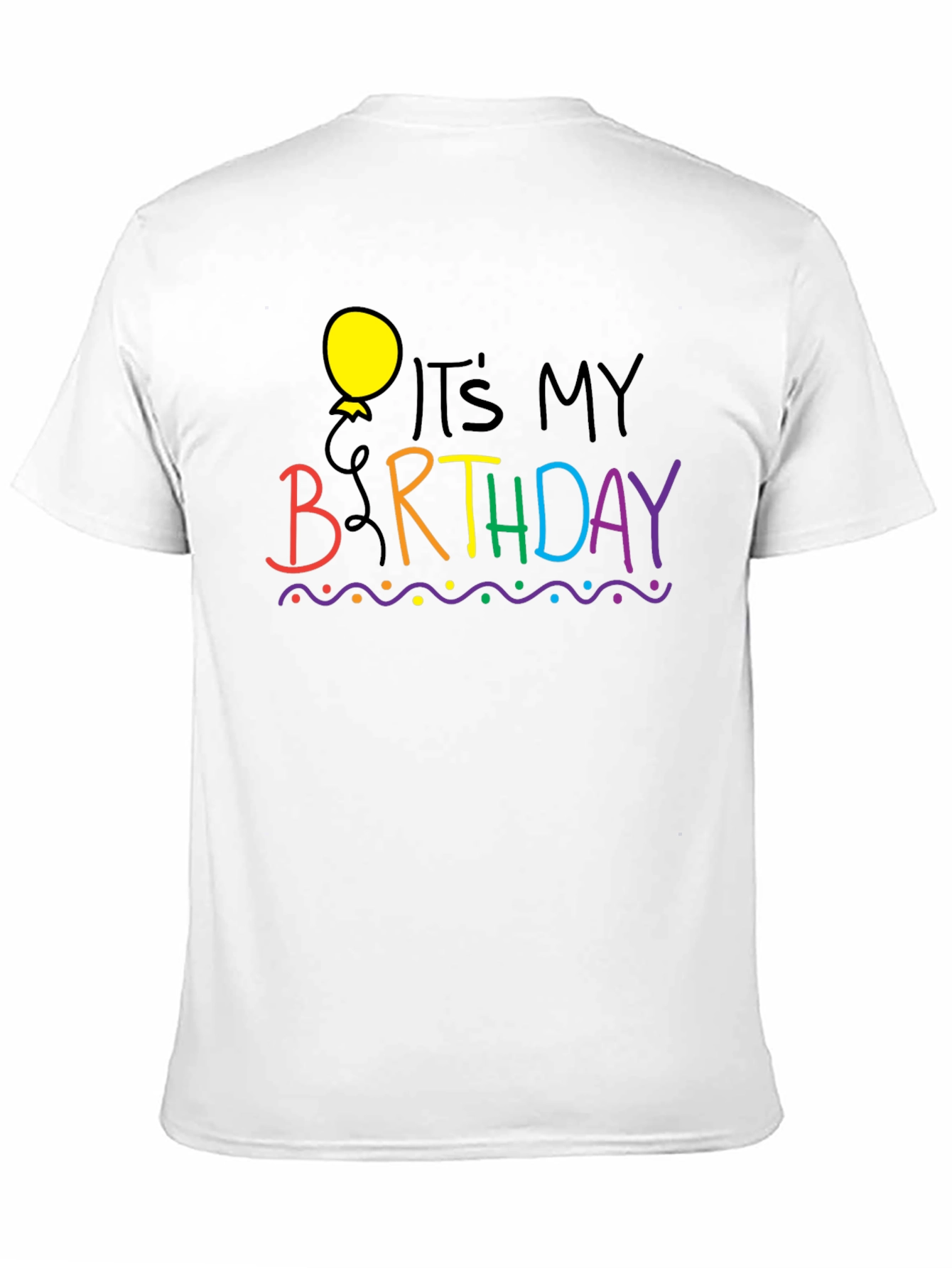 Its My Birthday Black Graphic T-Shirt