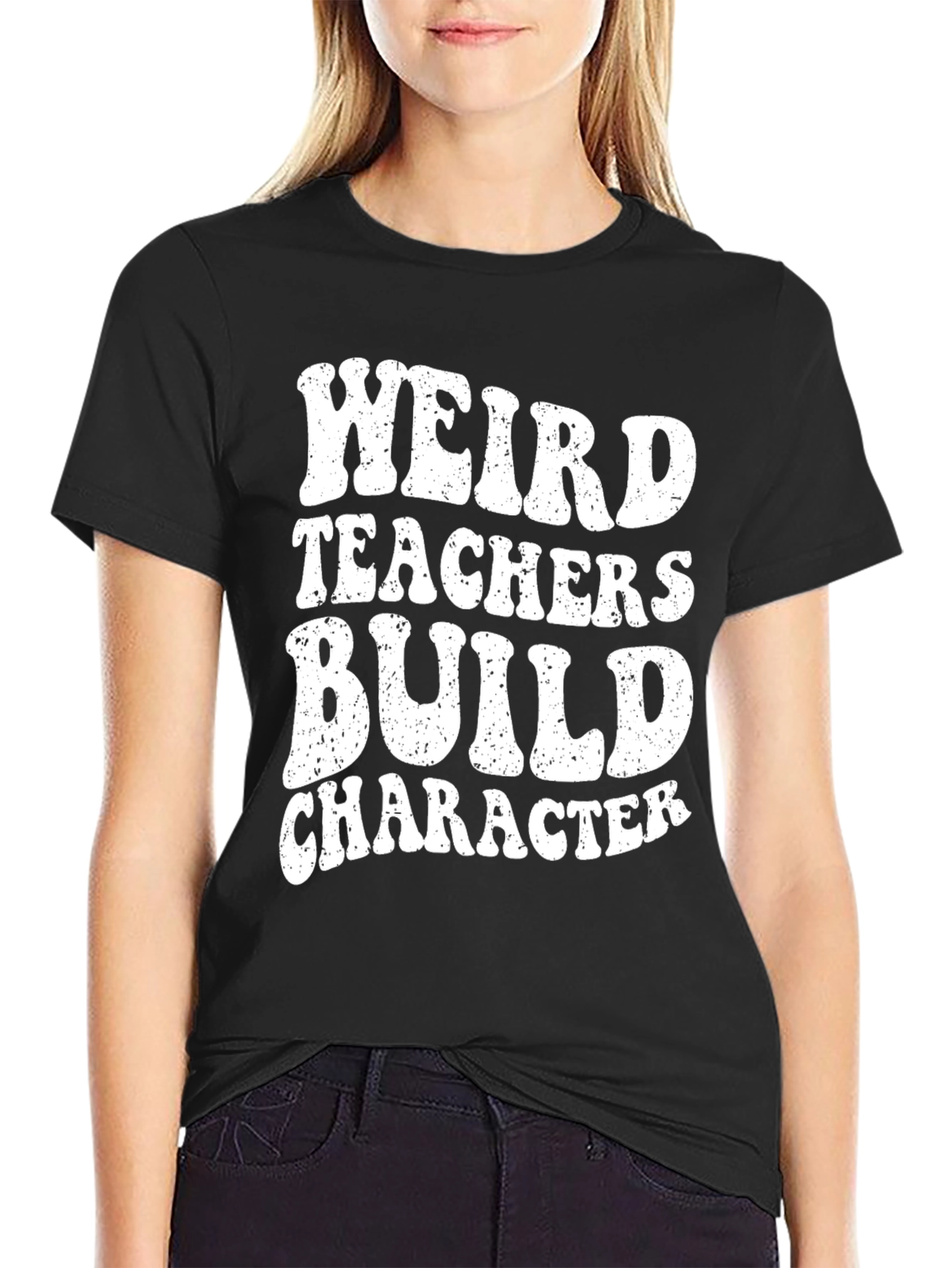Weird Teachers Build Character Novelty Graphic T-Shirt