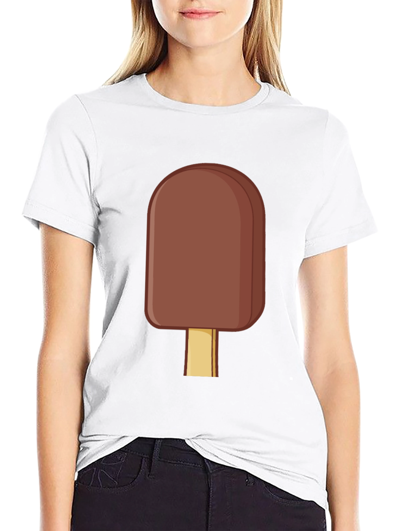 Chocolate Popsicle Graphic Tee - Novelty T-Shirt