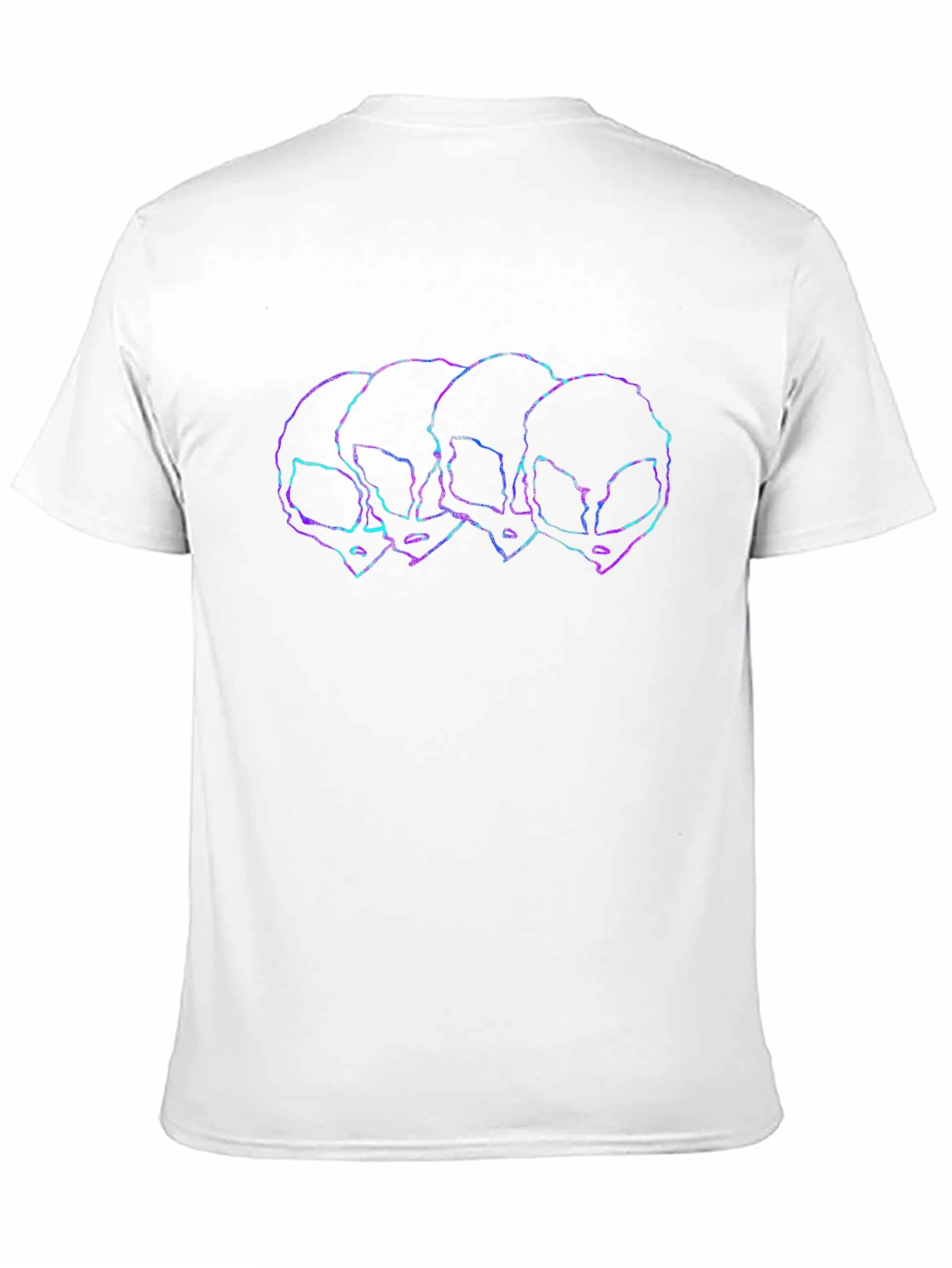 Alien Outline Graphic Tee - Black Short Sleeve