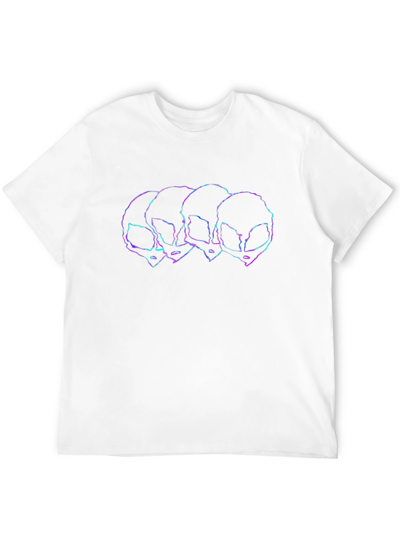 Alien Outline Graphic Tee - Black Short Sleeve