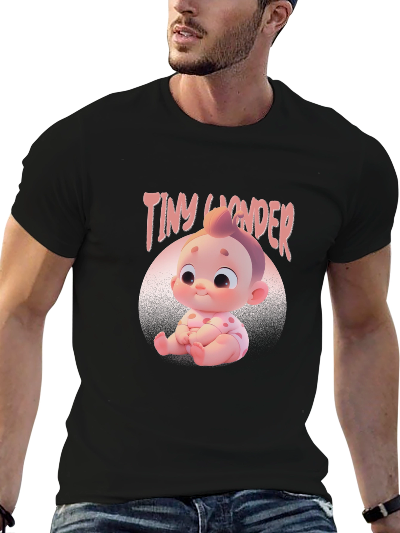 Tiny Wonder Baby Graphic Tee - Black