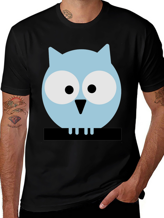 Owl Graphic Tee - Mens Black Short Sleeve Shirt