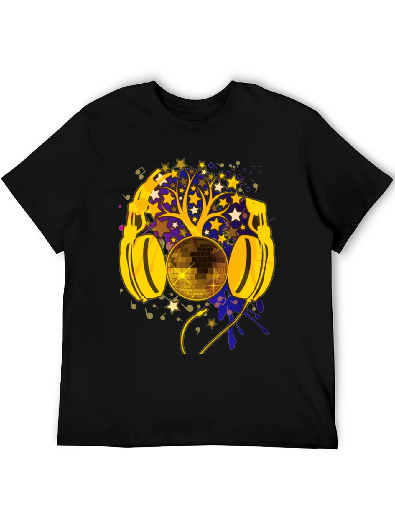 Disco Ball Headphones Graphic Tee