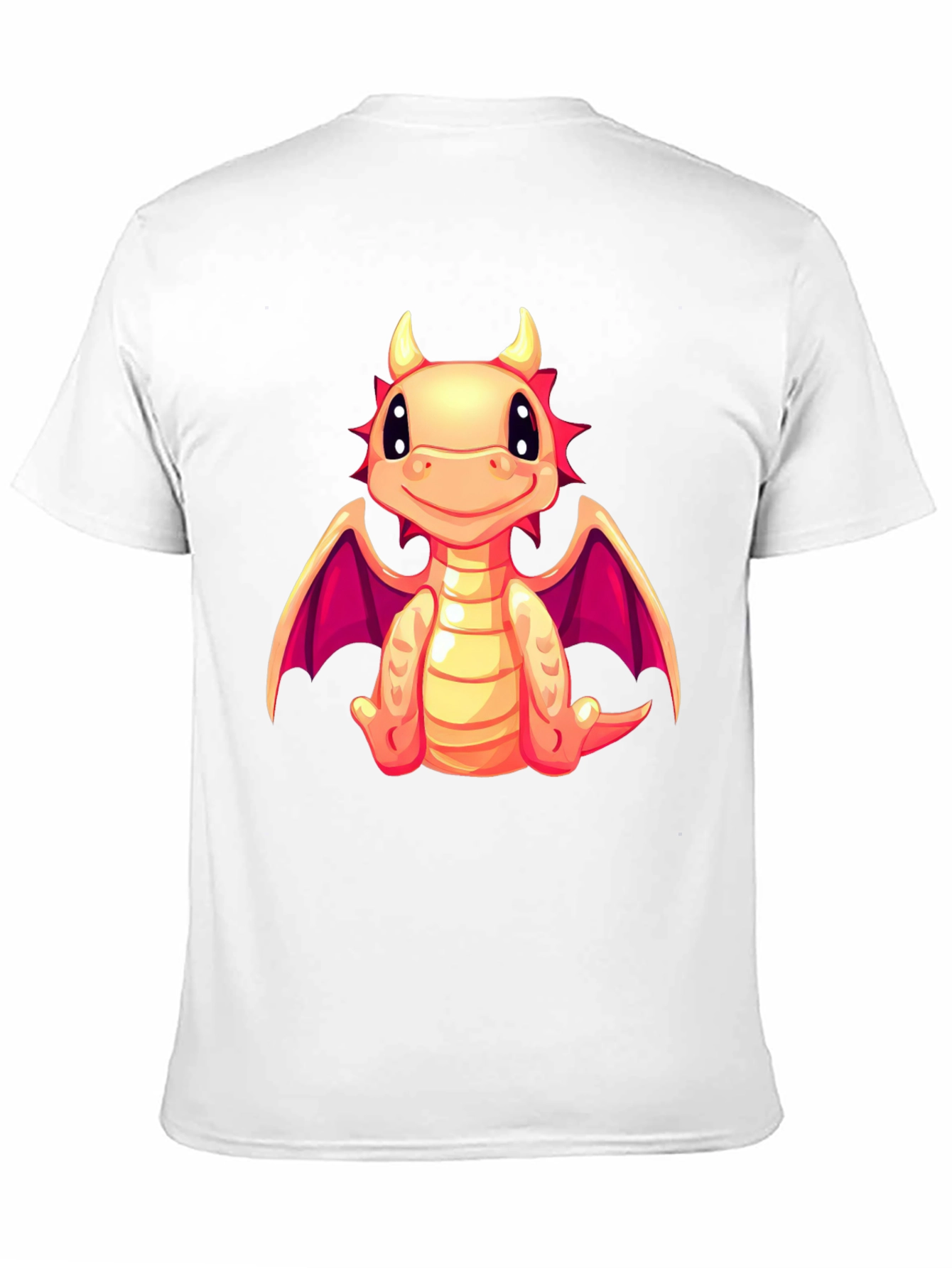 Cute Dragon Graphic Tee - Black Cotton Blend Shirt