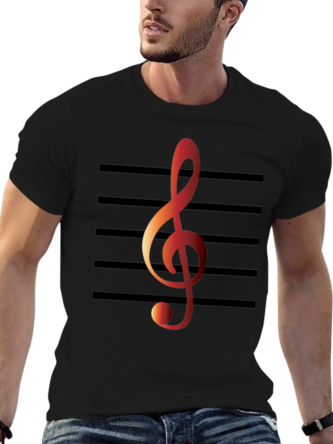 Musical Note T-Shirt - Treble Clef Graphic Tee
