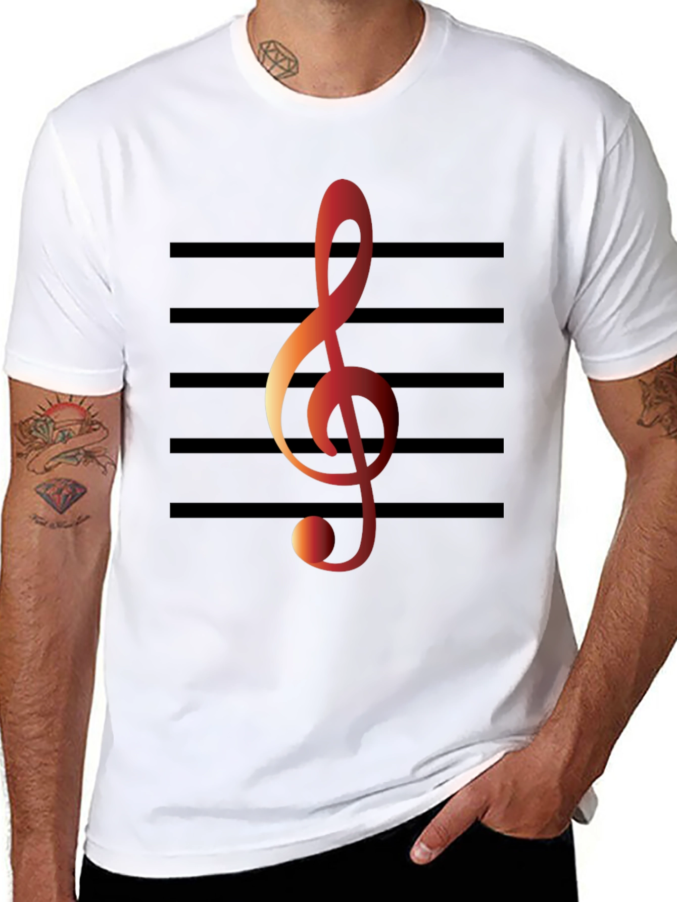 Musical Note T-Shirt - Treble Clef Graphic Tee