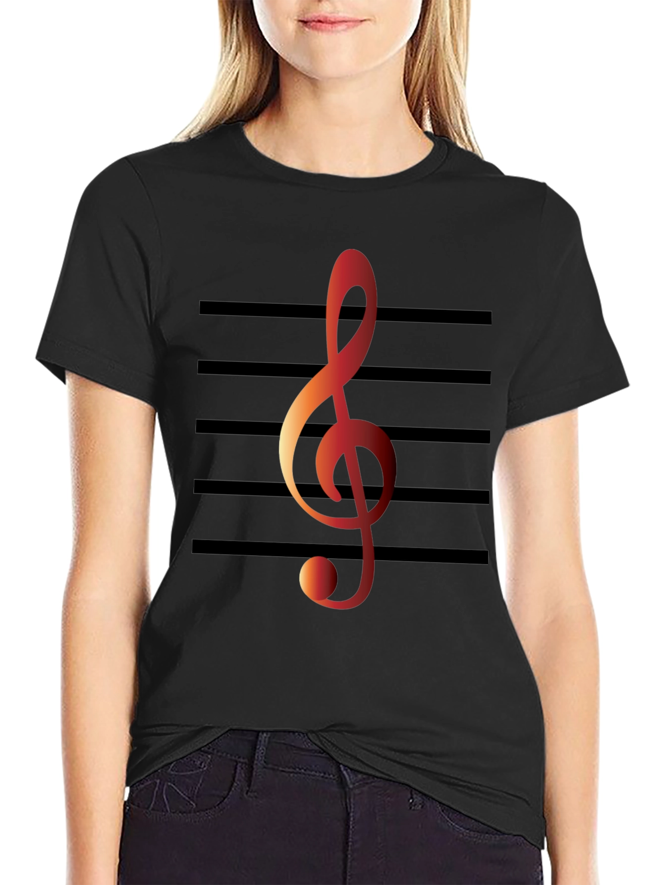 Musical Note T-Shirt - Treble Clef Graphic Tee