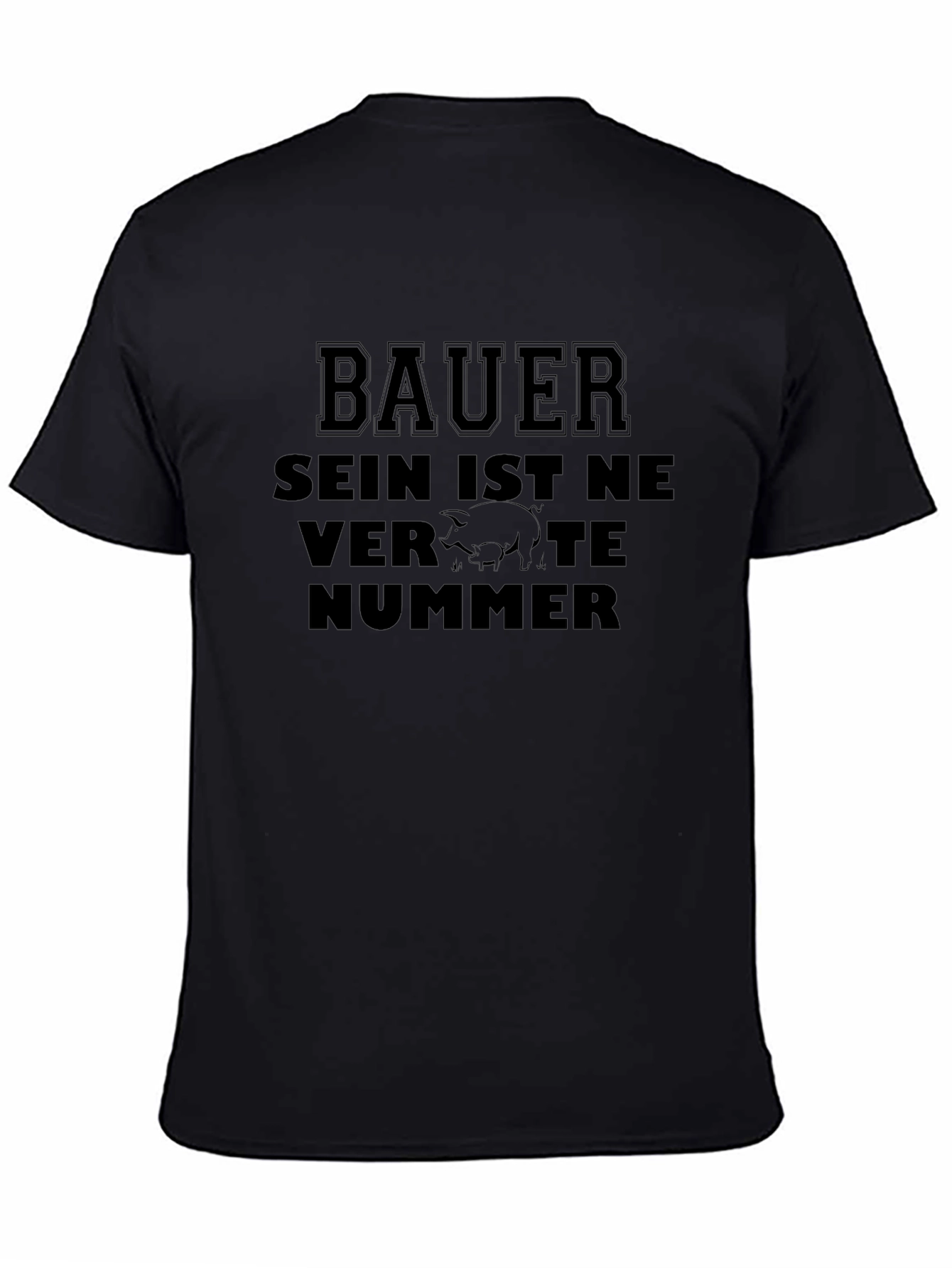 Bauer Pig Graphic Tee - Black Casual T-Shirt