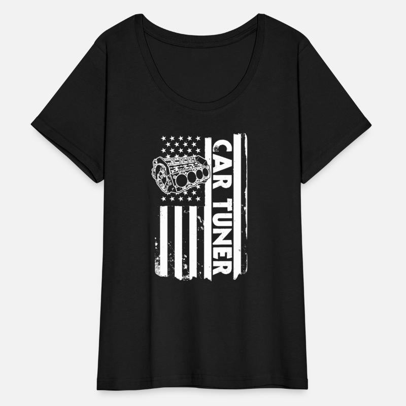 USA Flag Car Tuner Shirt