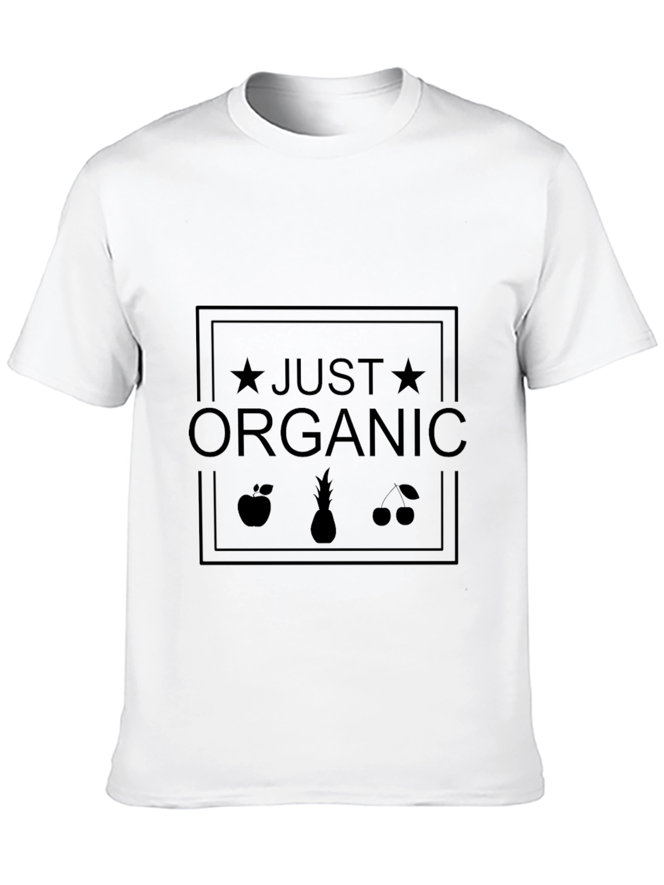 Just Organic Black Graphic Tee