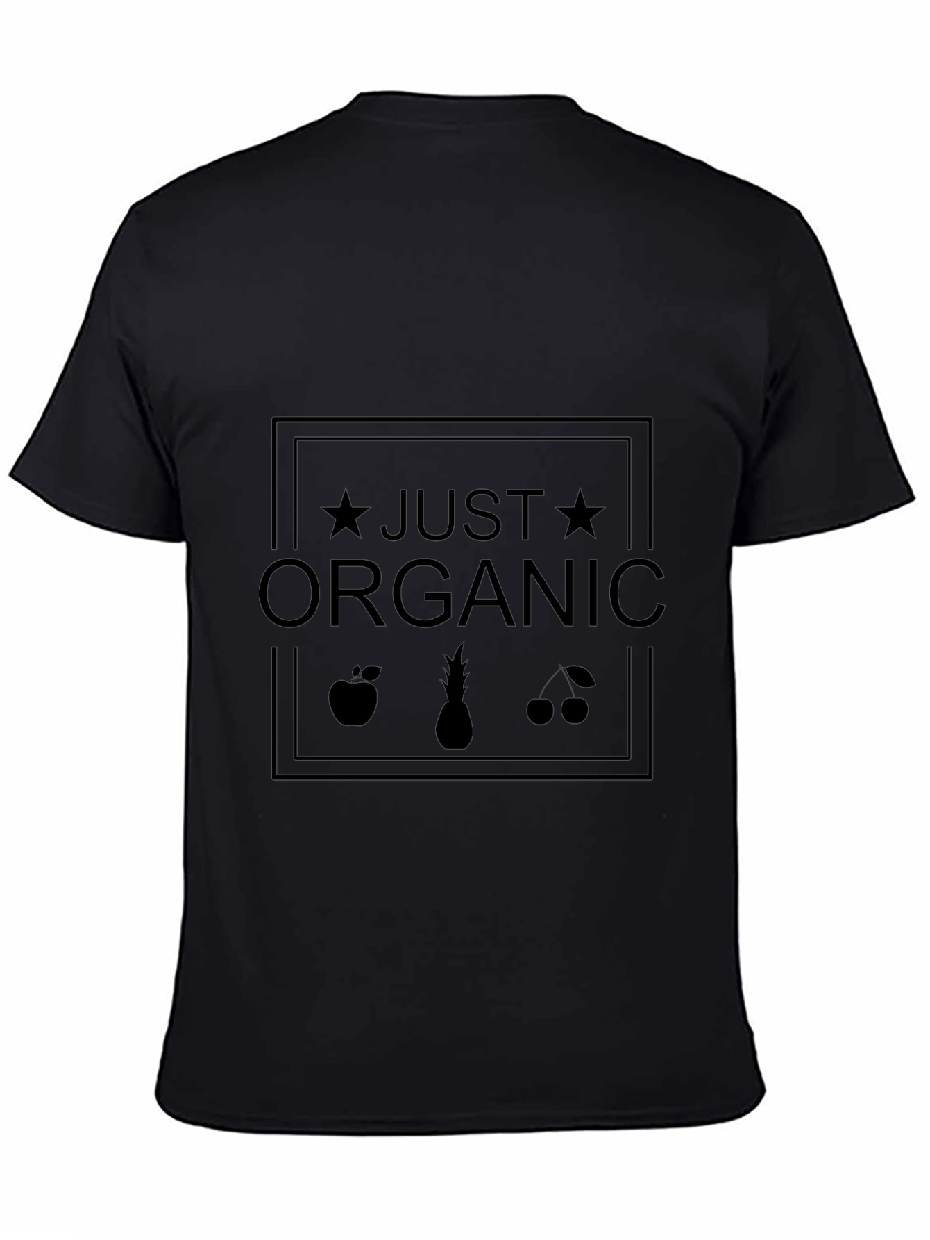 Just Organic Black Graphic Tee