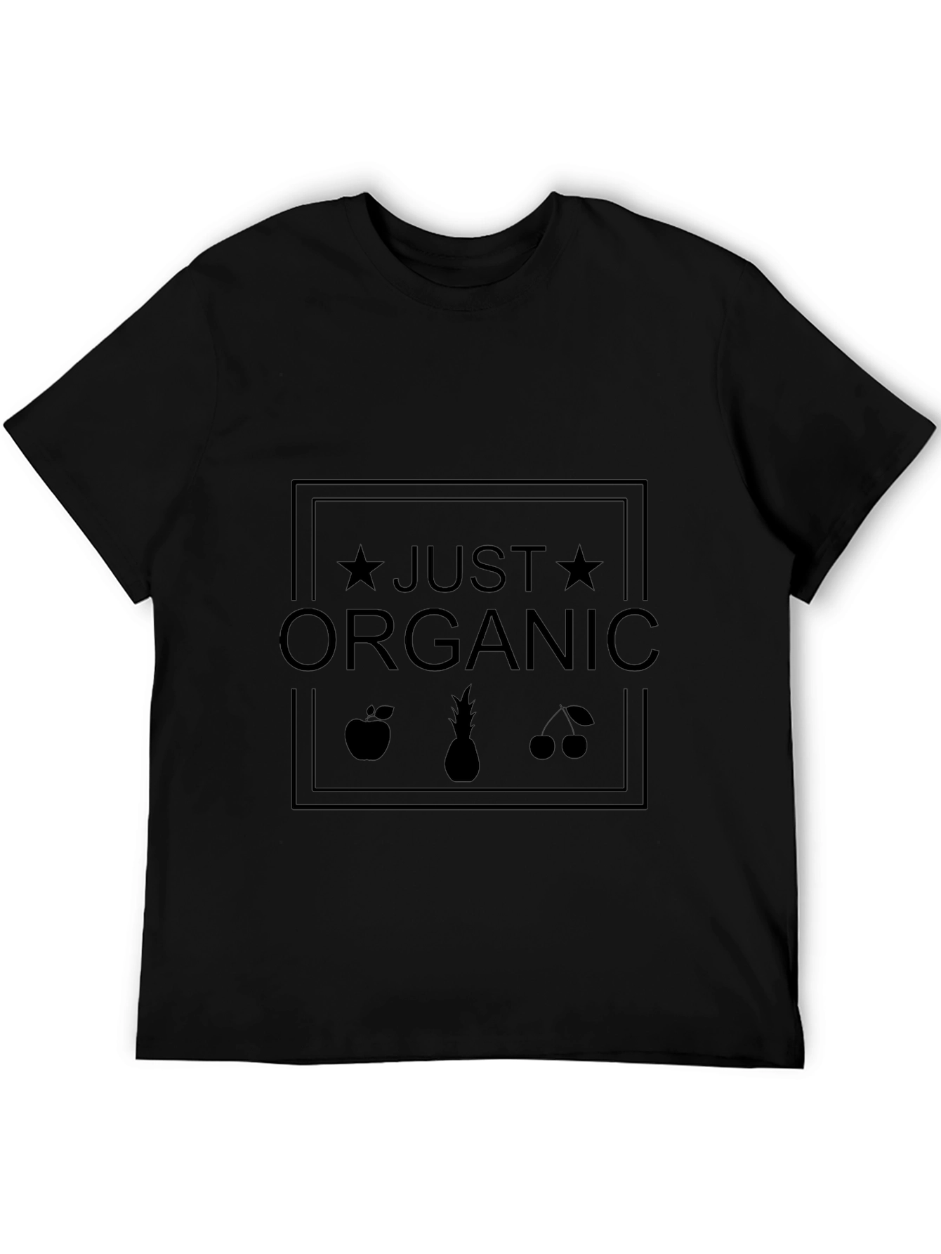 Just Organic Black Graphic Tee