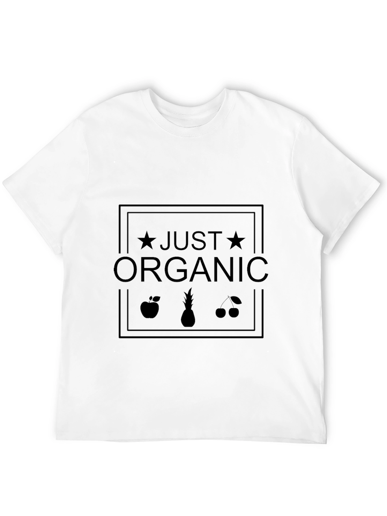 Just Organic Black Graphic Tee