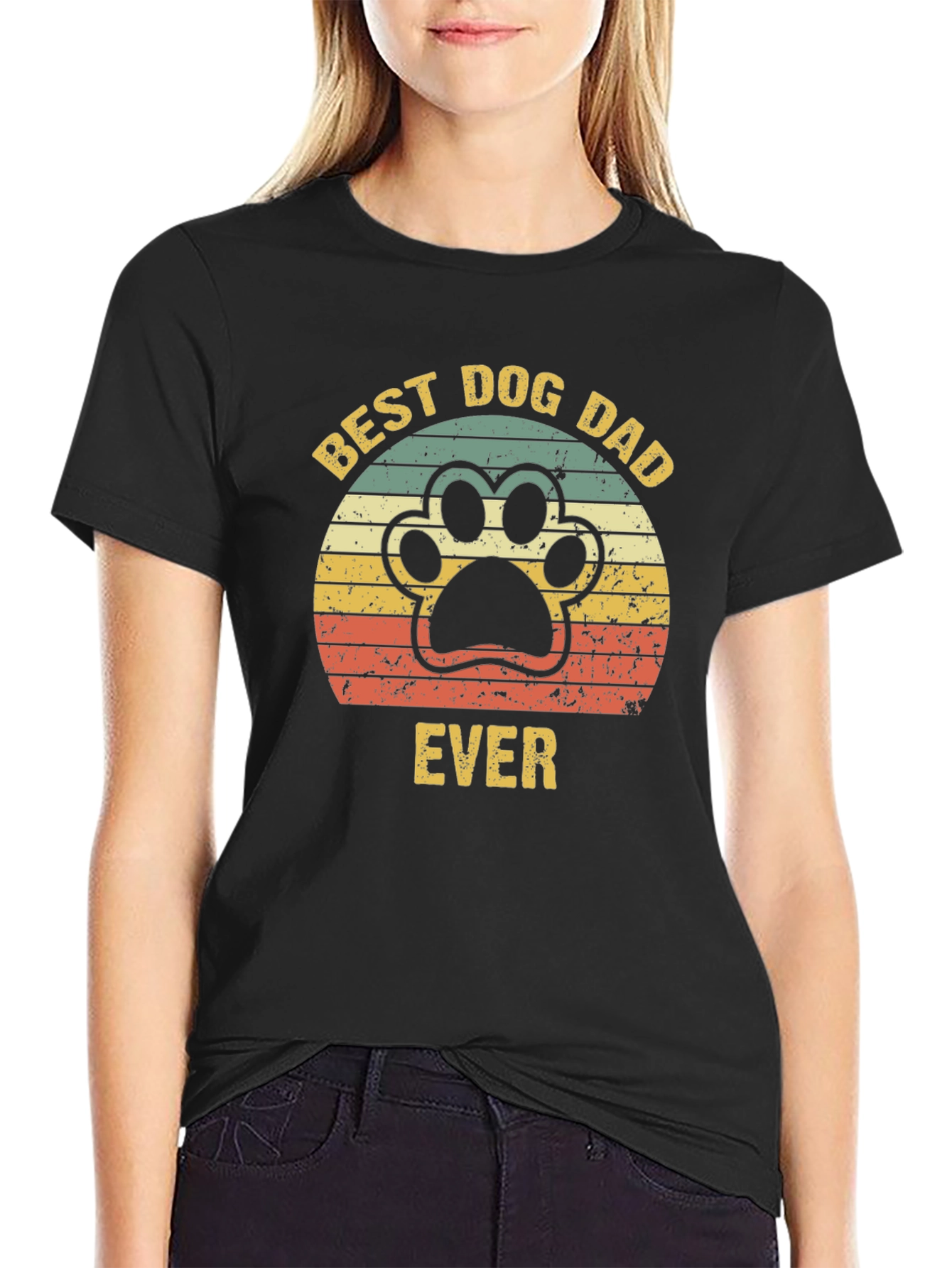 Best Dog Dad Ever T-Shirt – Retro Dog Lover Graphic Tee Gift