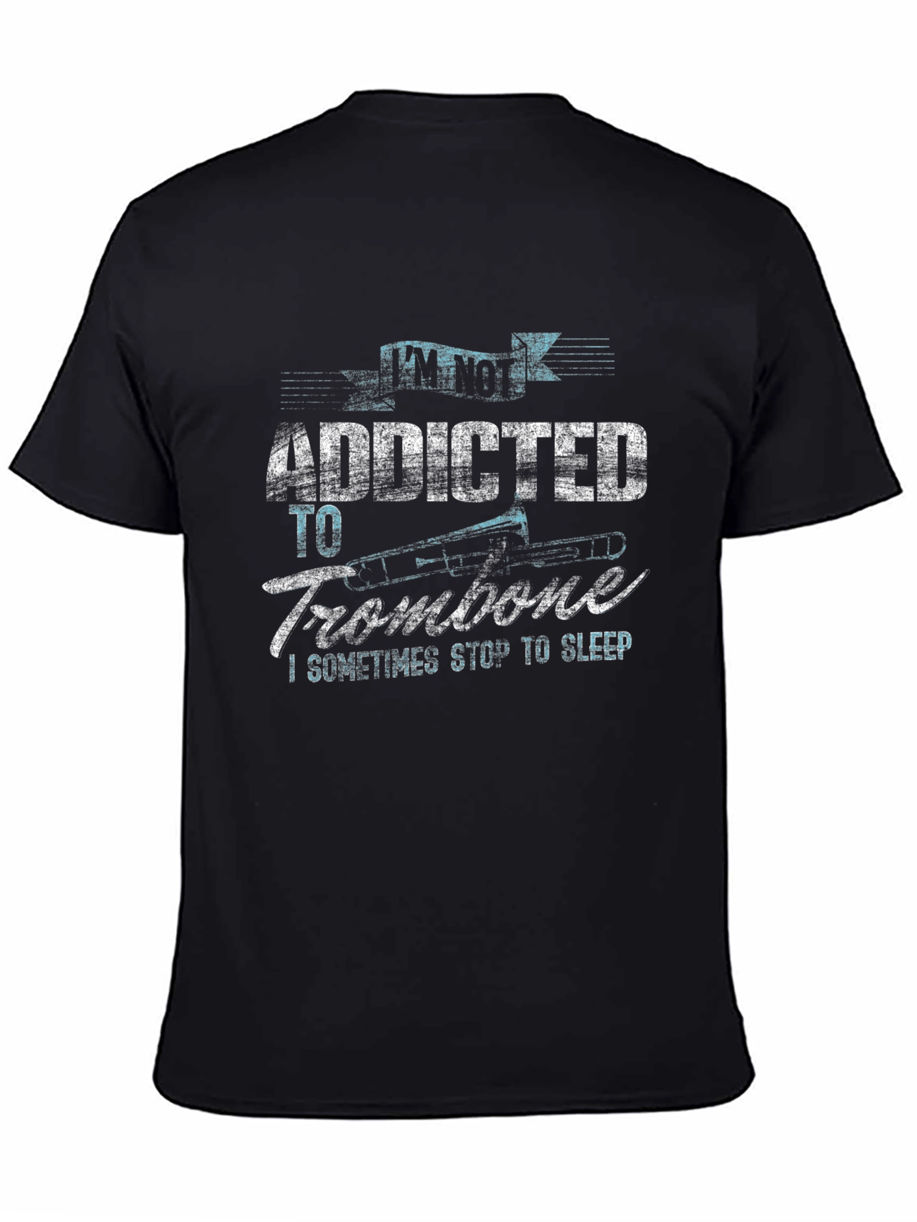 Addicted to Trombone Black Graphic Tee