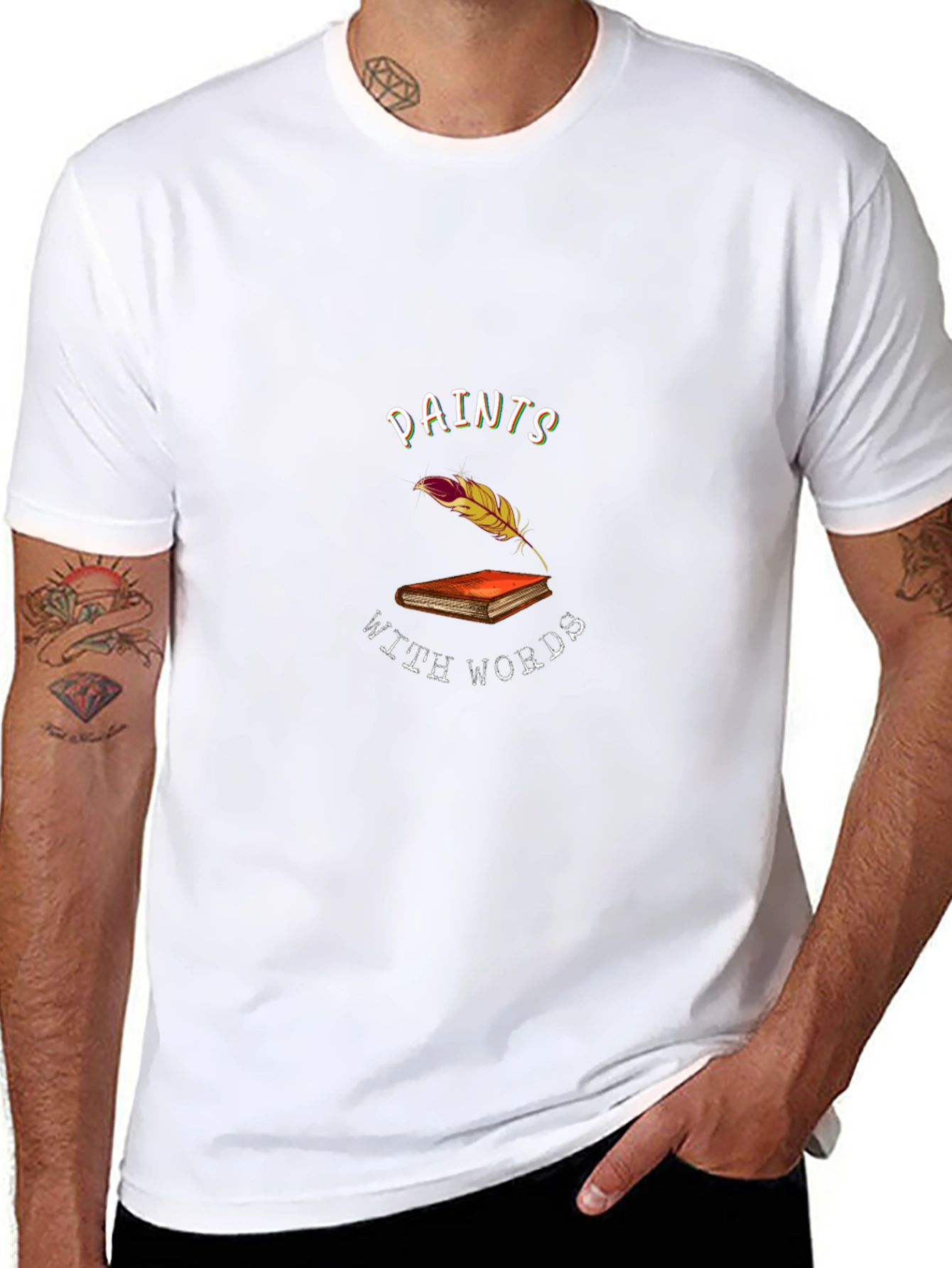 Paints With Words Black T-Shirt