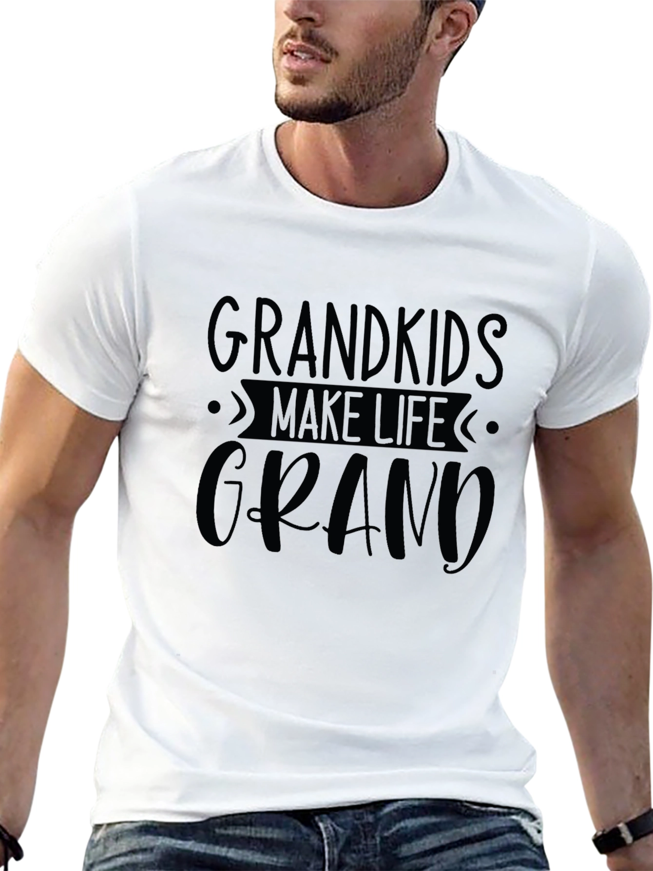 Grandkids Make Life Grand T-Shirt - Black