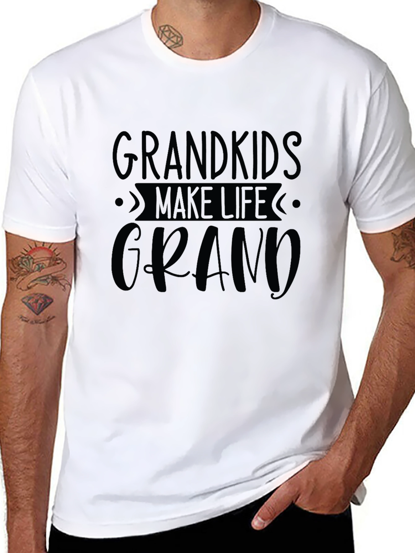 Grandkids Make Life Grand T-Shirt - Black