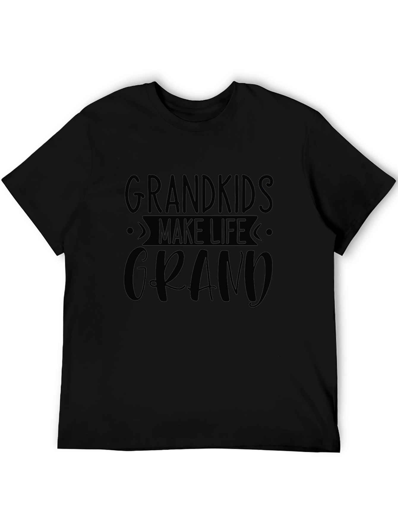 Grandkids Make Life Grand T-Shirt - Black