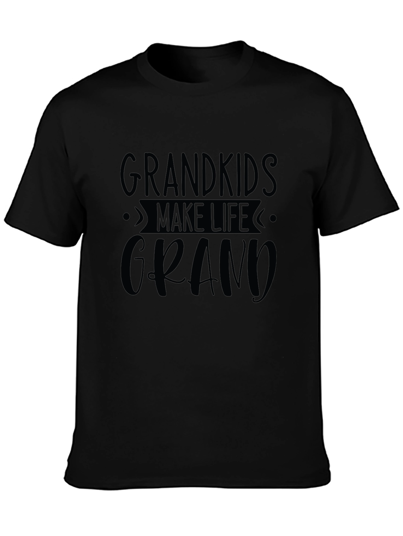 Grandkids Make Life Grand T-Shirt - Black