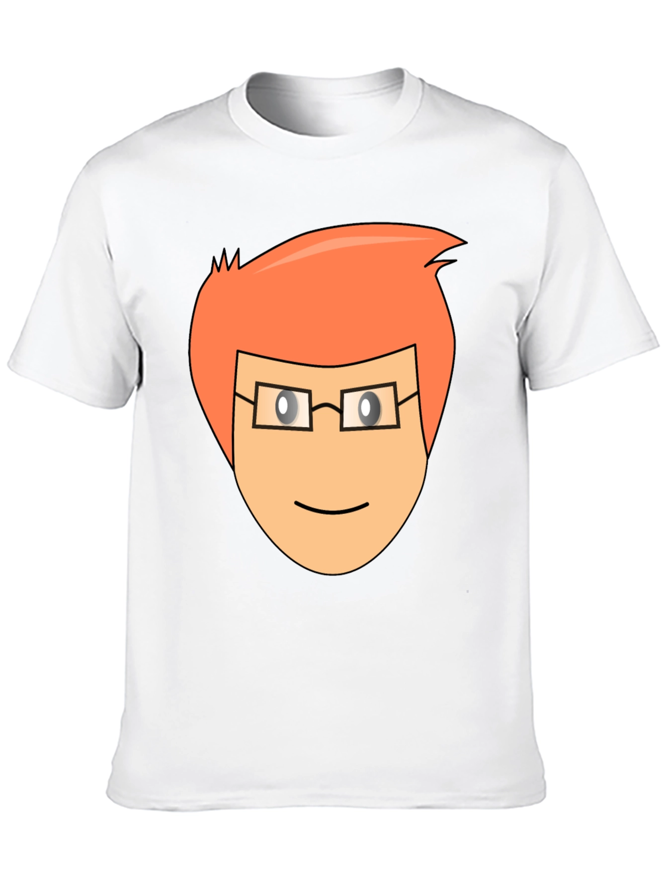 Cartoon Face Graphic Tee - Black Casual T-Shirt