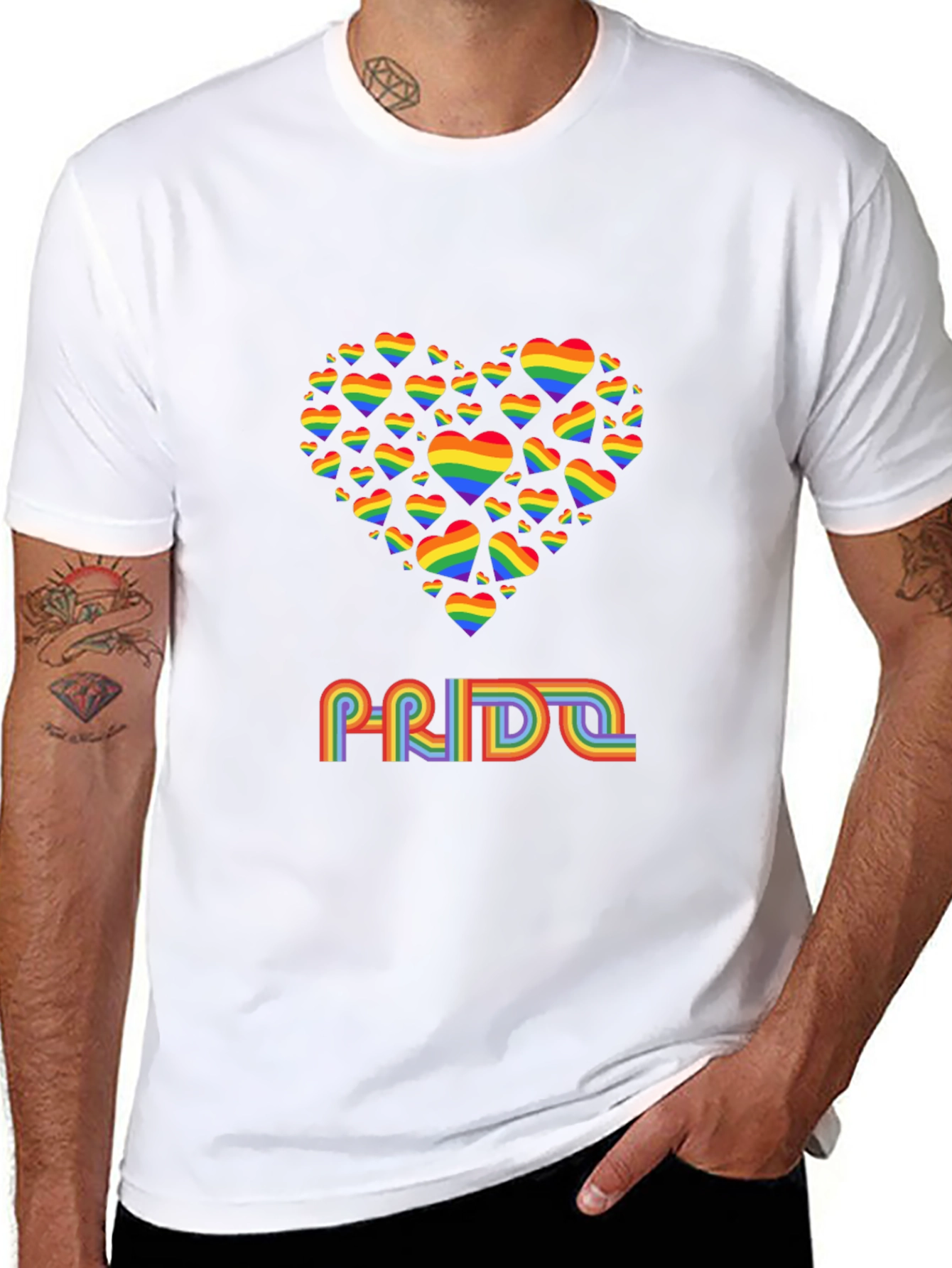 Pride Rainbow Heart T-Shirt - LGBTQ+ Support