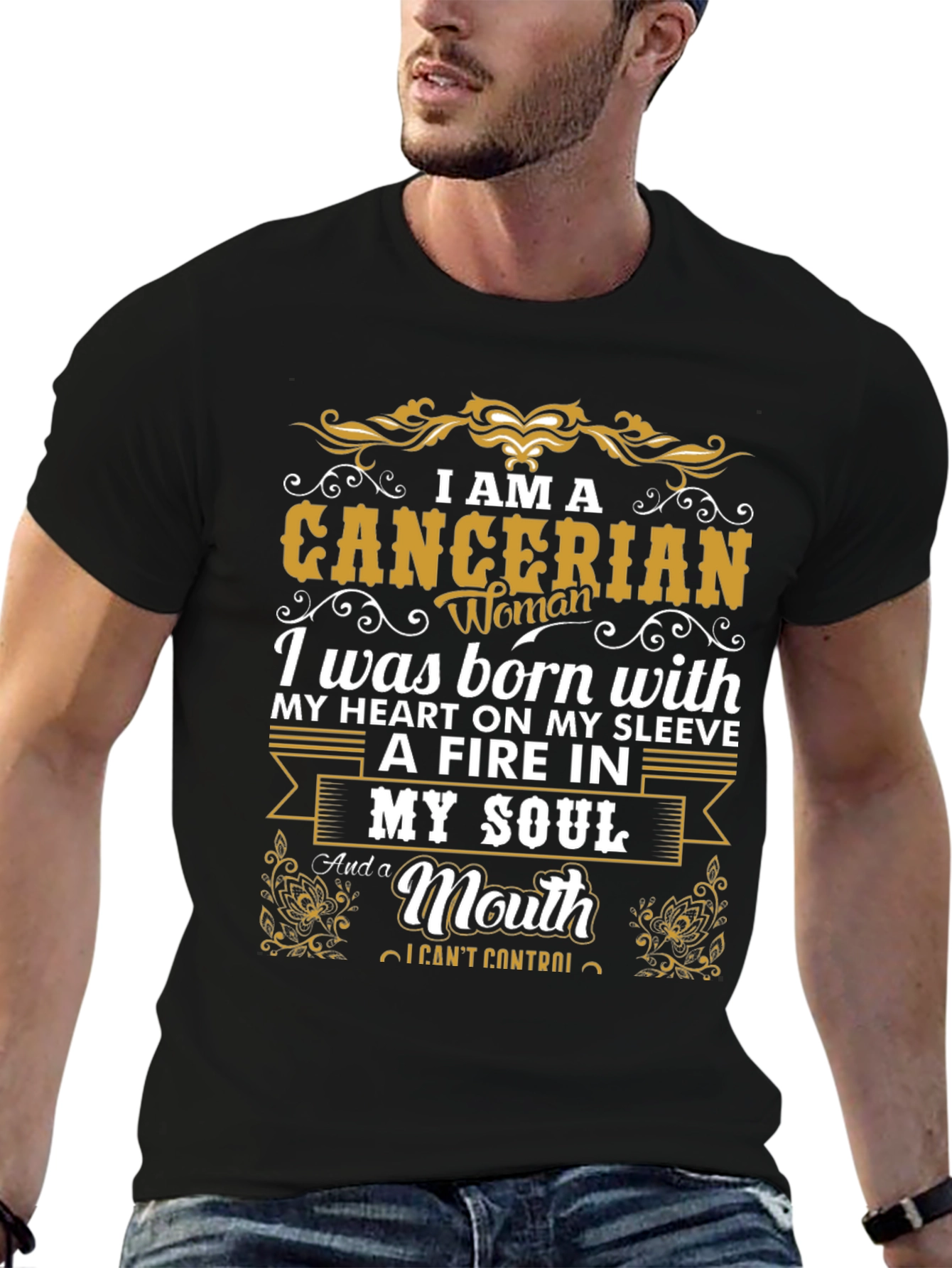 Cancerian Woman Graphic Tee - Zodiac Birthday Gift