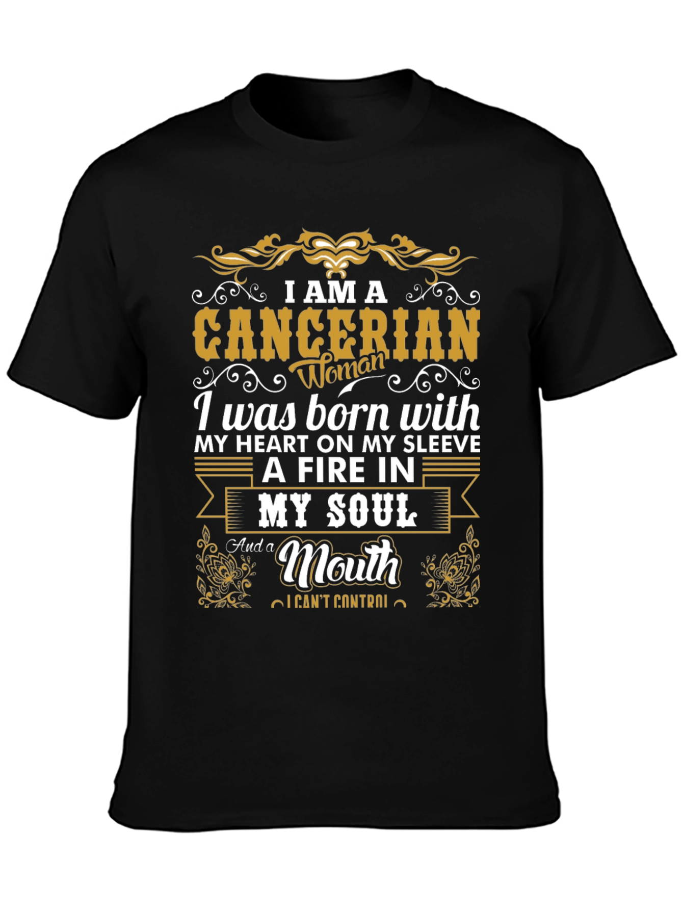 Cancerian Woman Graphic Tee - Zodiac Birthday Gift