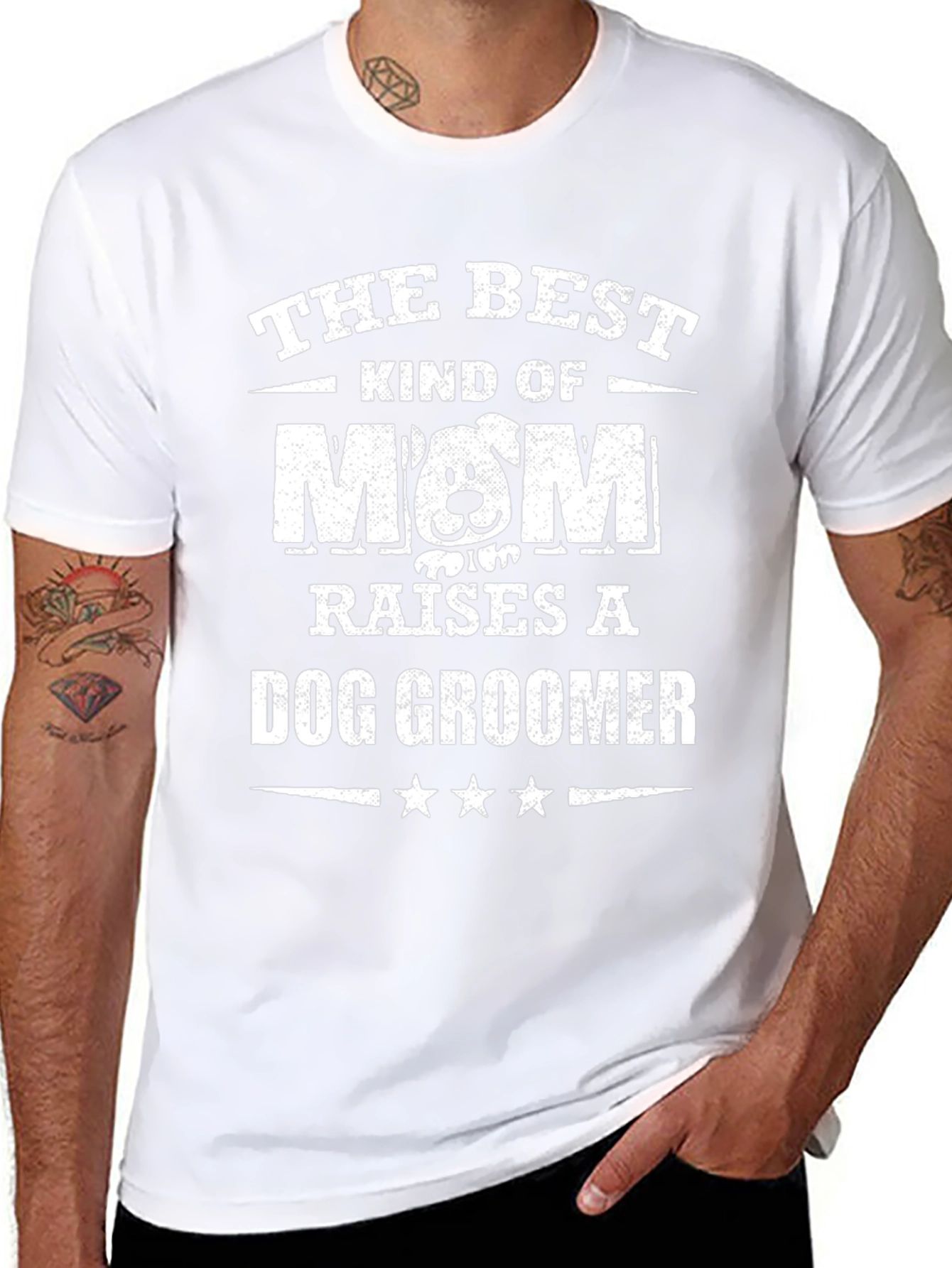Best Dog Groomer Mom T-Shirt Animal Lover Tee