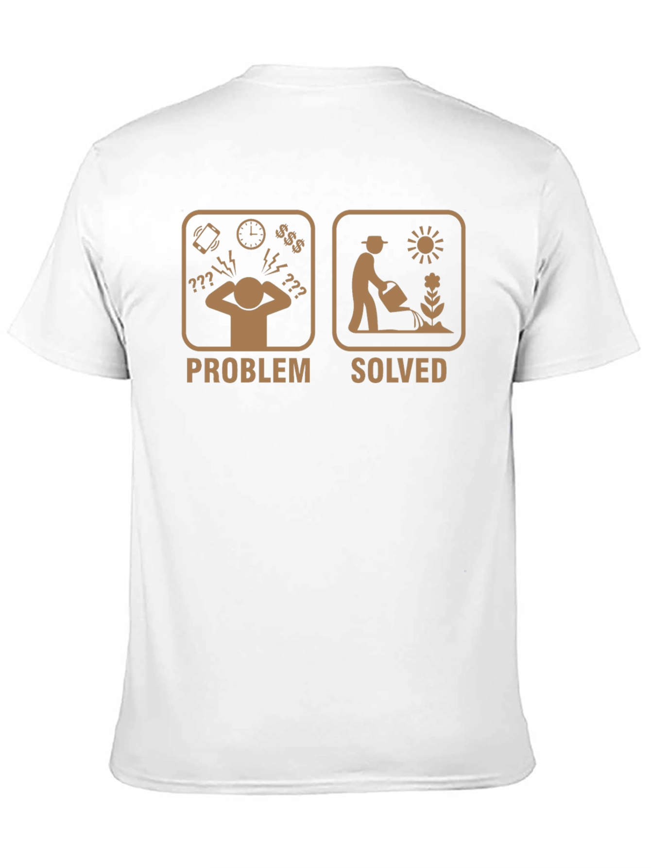 Gardening Problem Solved T-Shirt - Mens Funny Gardener Tee