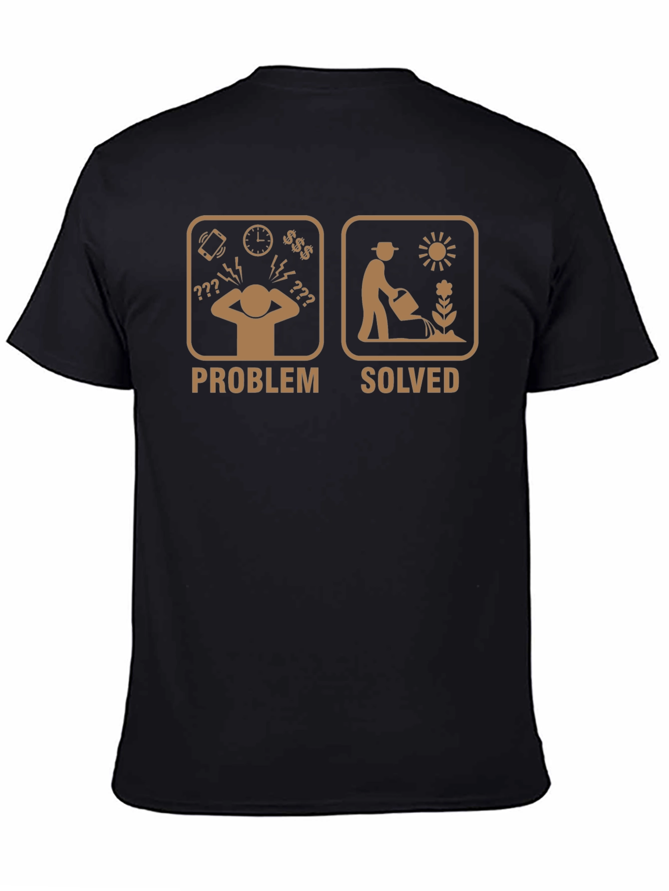 Gardening Problem Solved T-Shirt - Mens Funny Gardener Tee