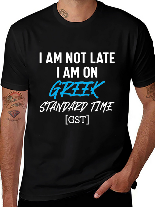 Greek Standard Time T-Shirt Funny Novelty Tee