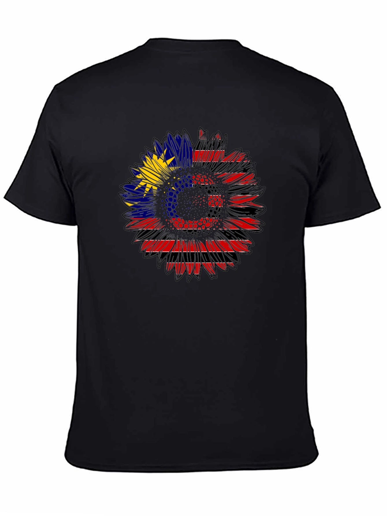 Sunflower Malaysian Flag Graphic Tee - Black