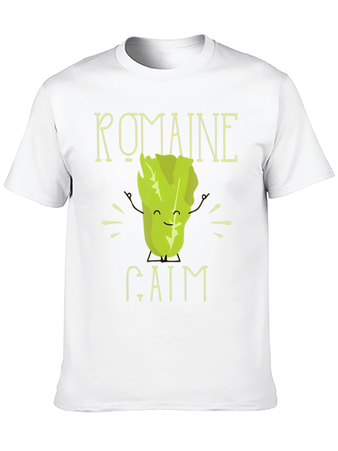 Romaine Calm Mens T-Shirt - Funny Vegetable Graphic Tee