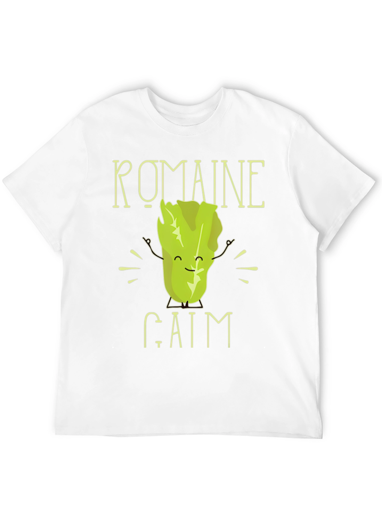Romaine Calm Mens T-Shirt - Funny Vegetable Graphic Tee