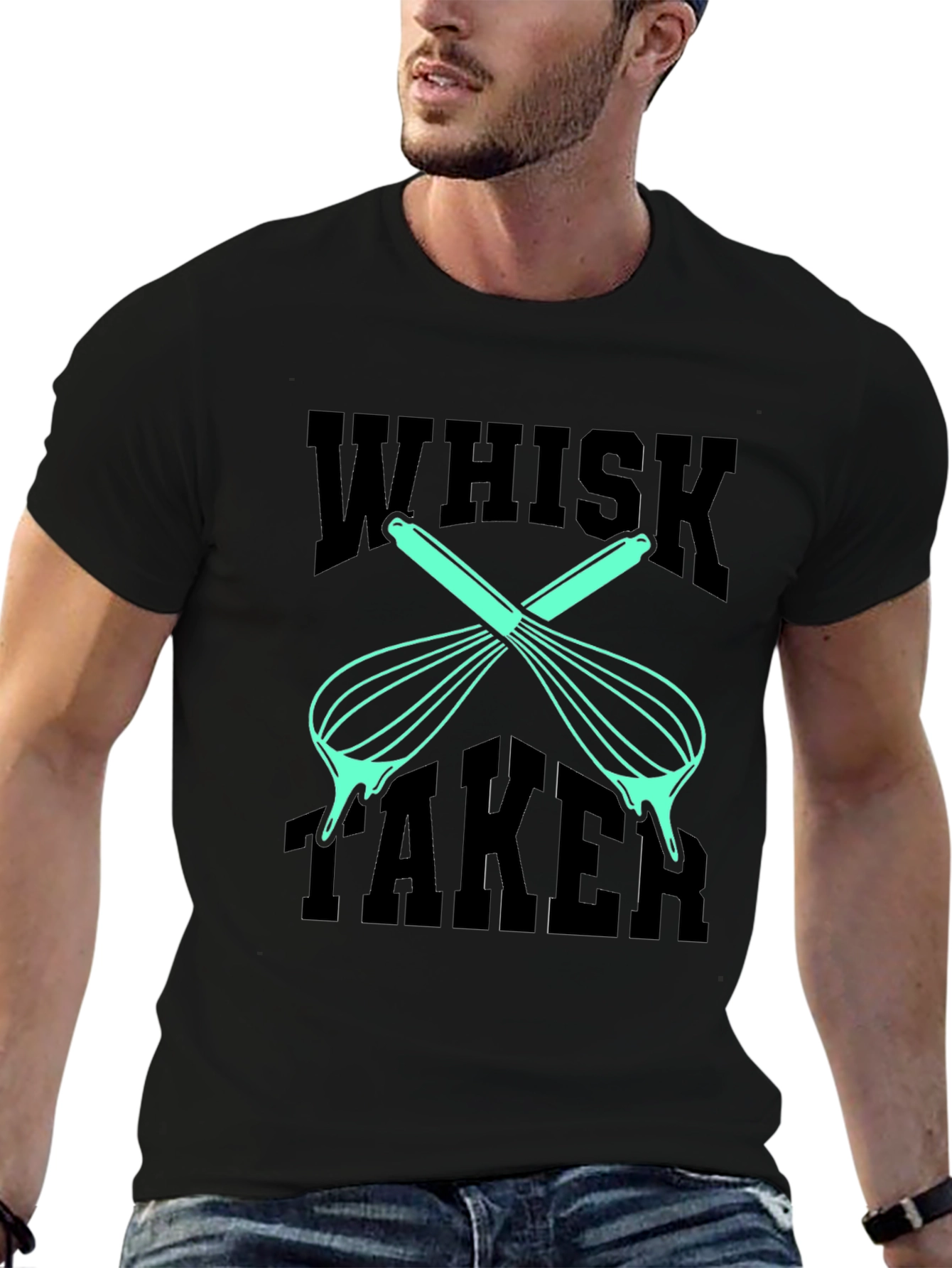 Whisk Taker Graphic Tee - Unisex Black T-Shirt