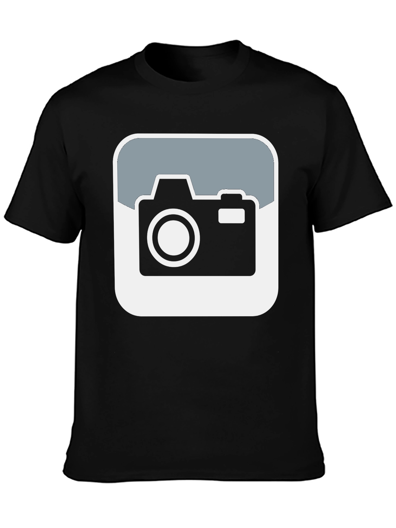 Camera Graphic Tee - Black Cotton T-Shirt