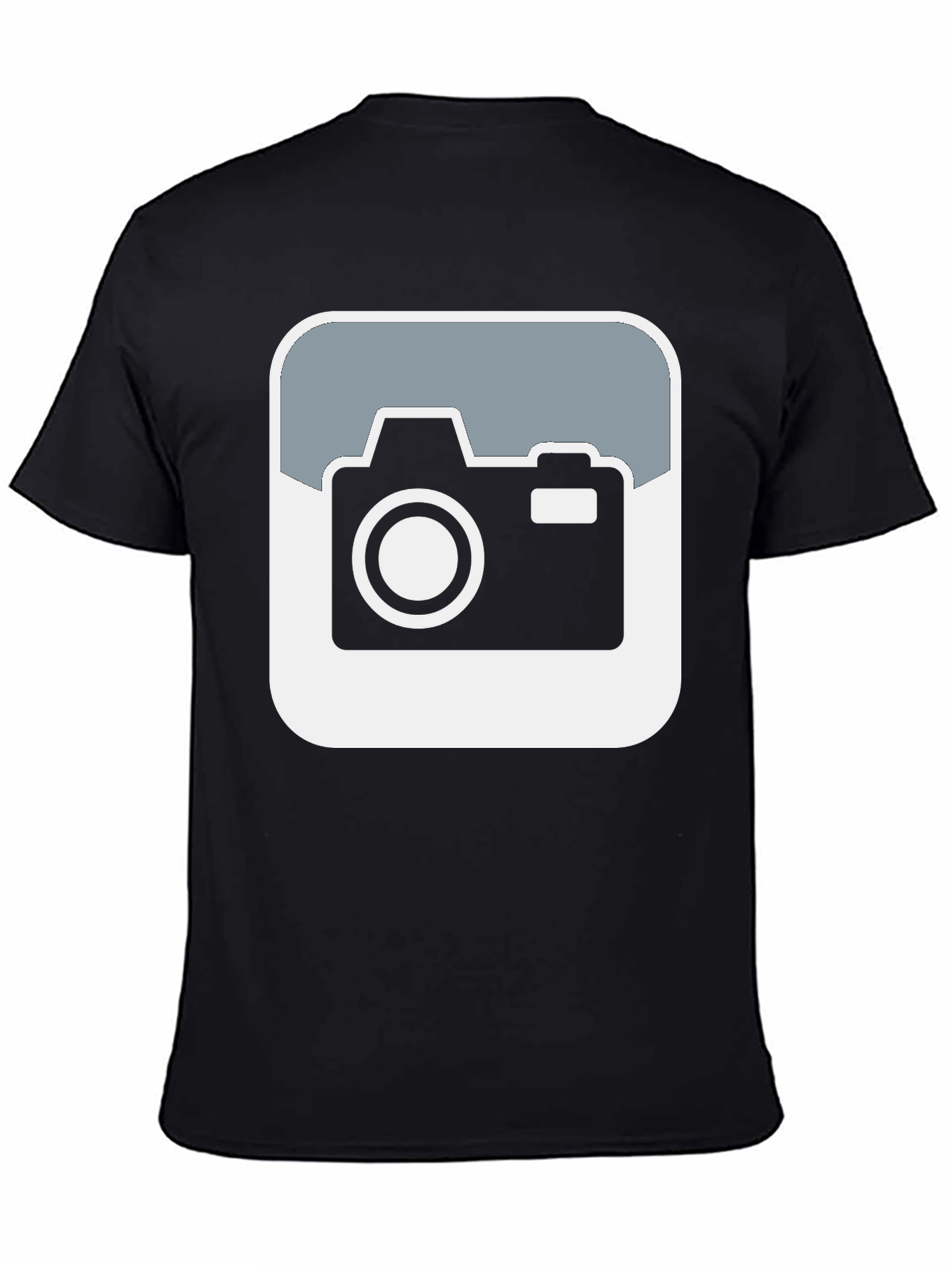 Camera Graphic Tee - Black Cotton T-Shirt