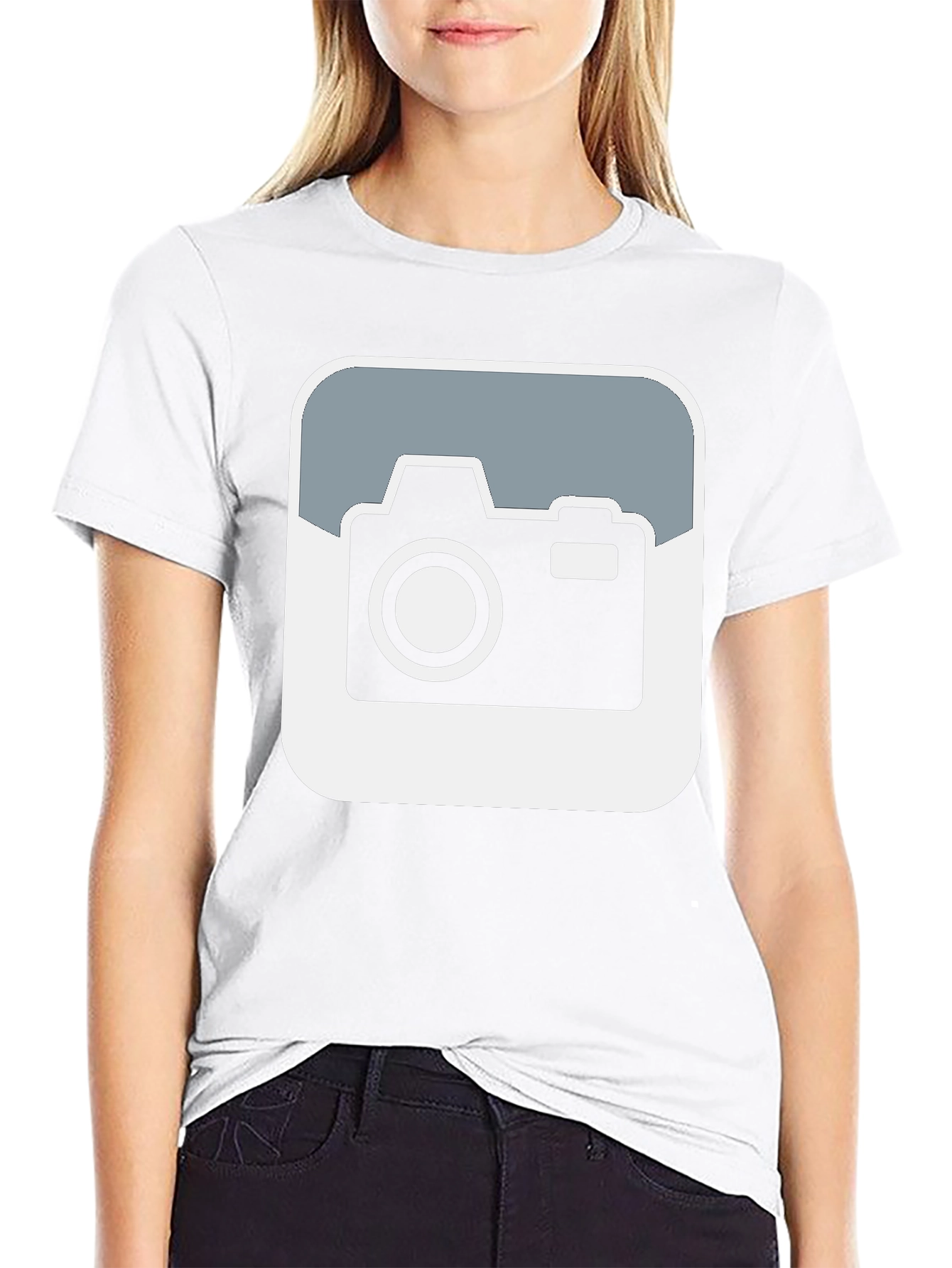 Camera Graphic Tee - Black Cotton T-Shirt