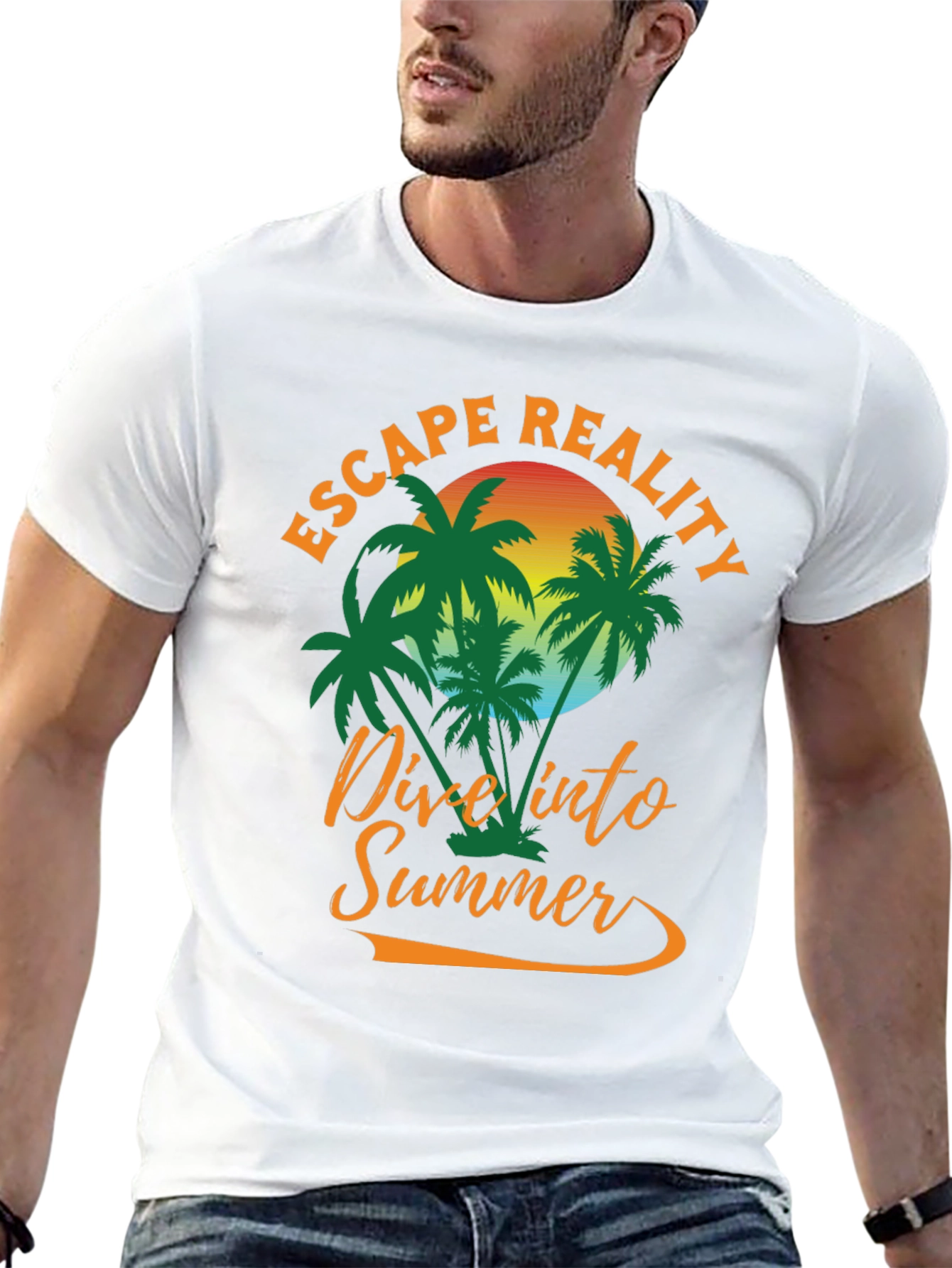 Escape Reality Mens Black Graphic Tee