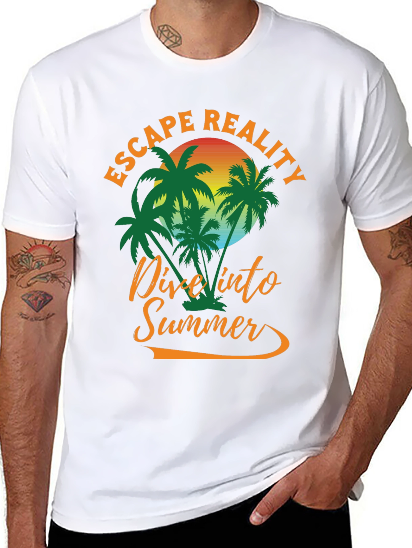 Escape Reality Mens Black Graphic Tee