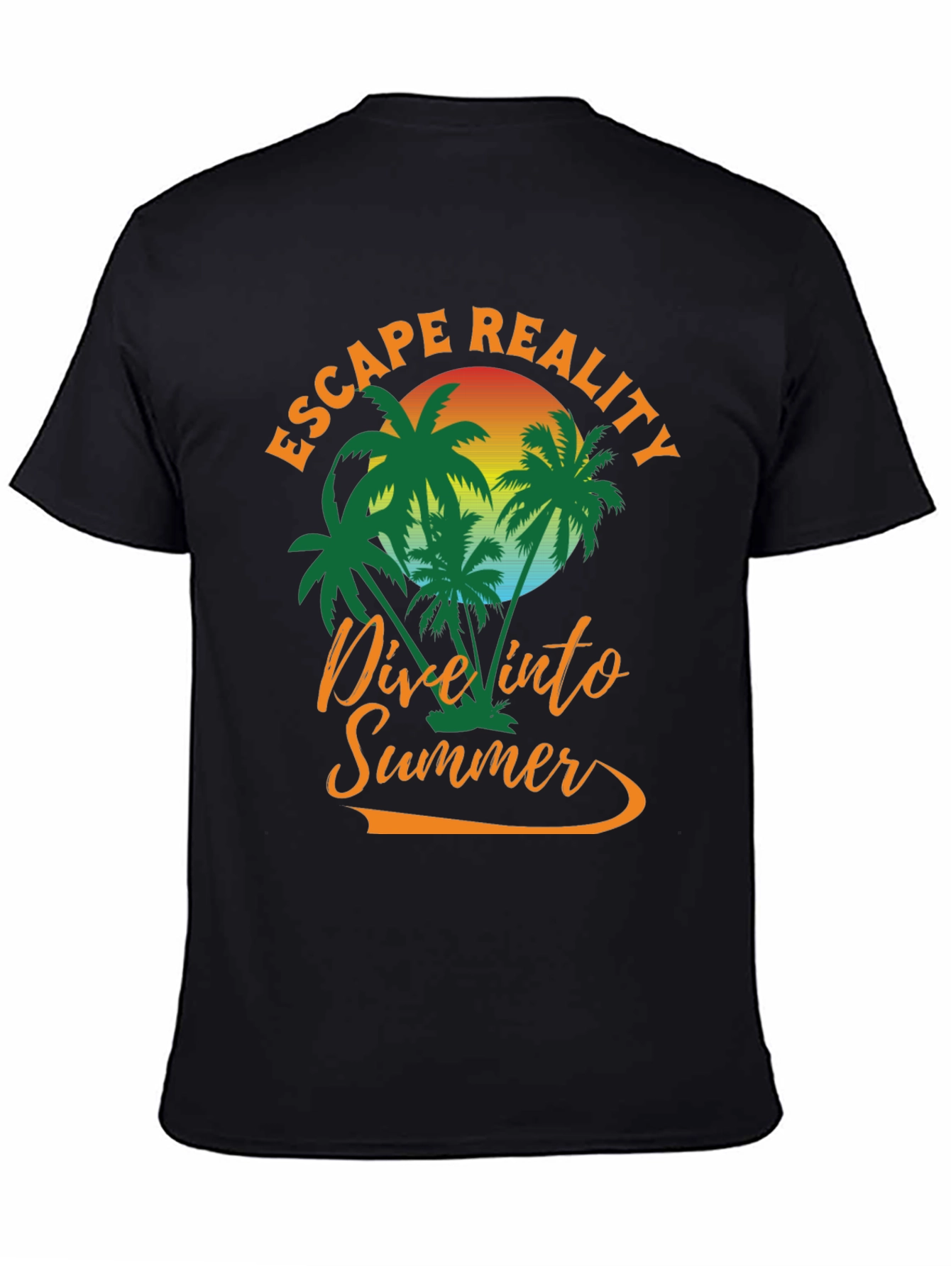 Escape Reality Mens Black Graphic Tee