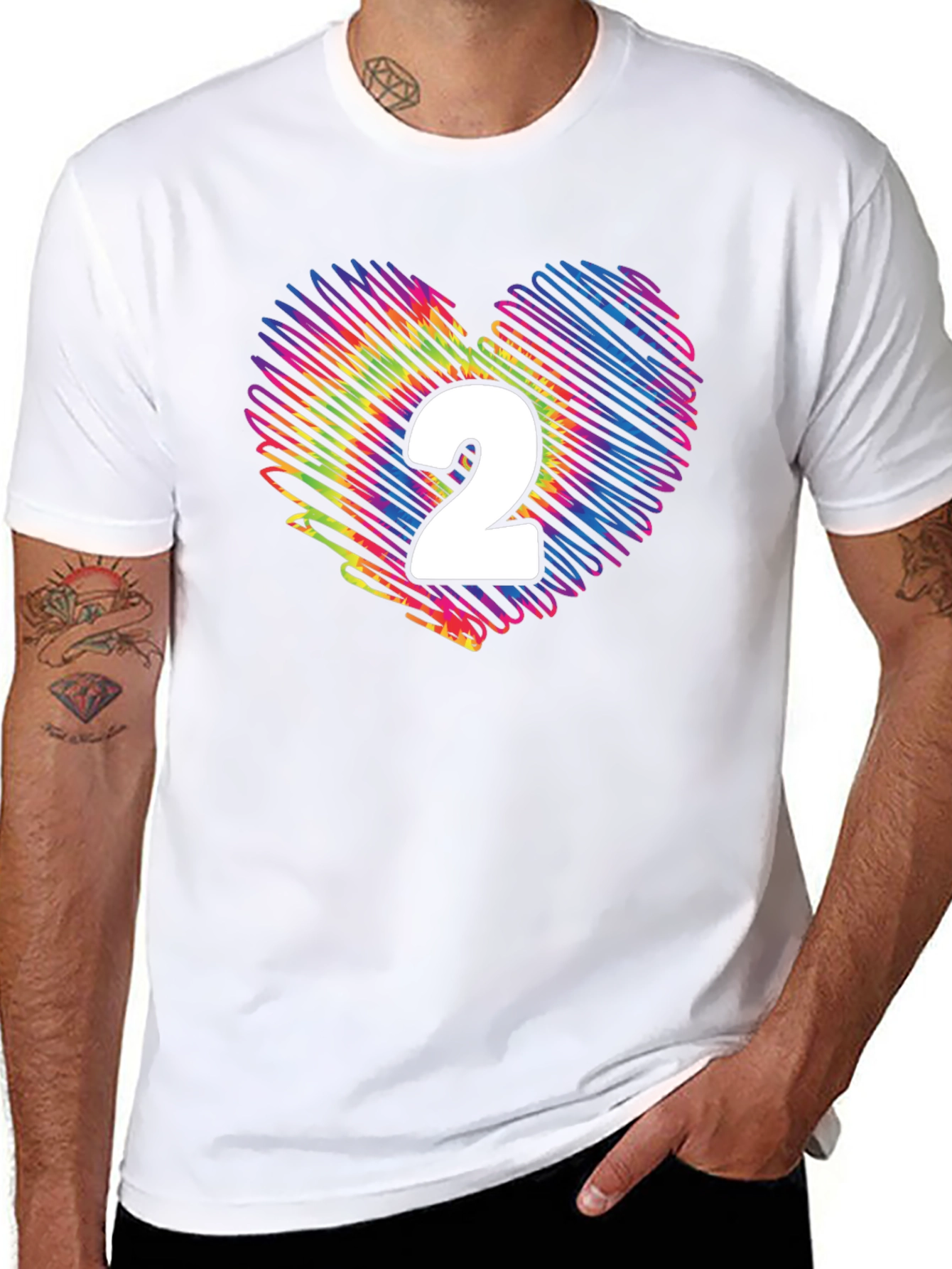 Rainbow Heart Number 2 T-Shirt