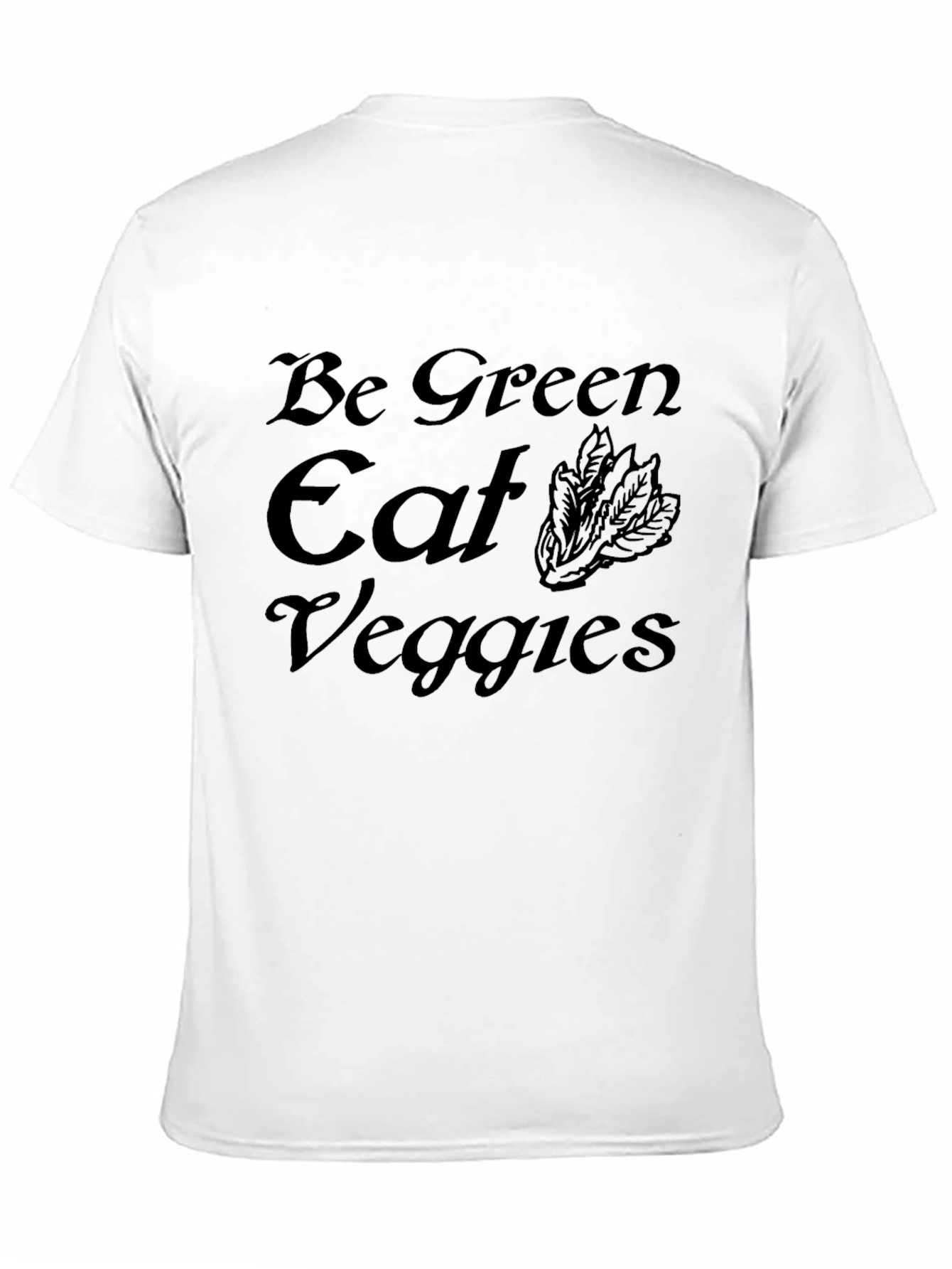 Be Green Eat Veggies Graphic Tee - Black