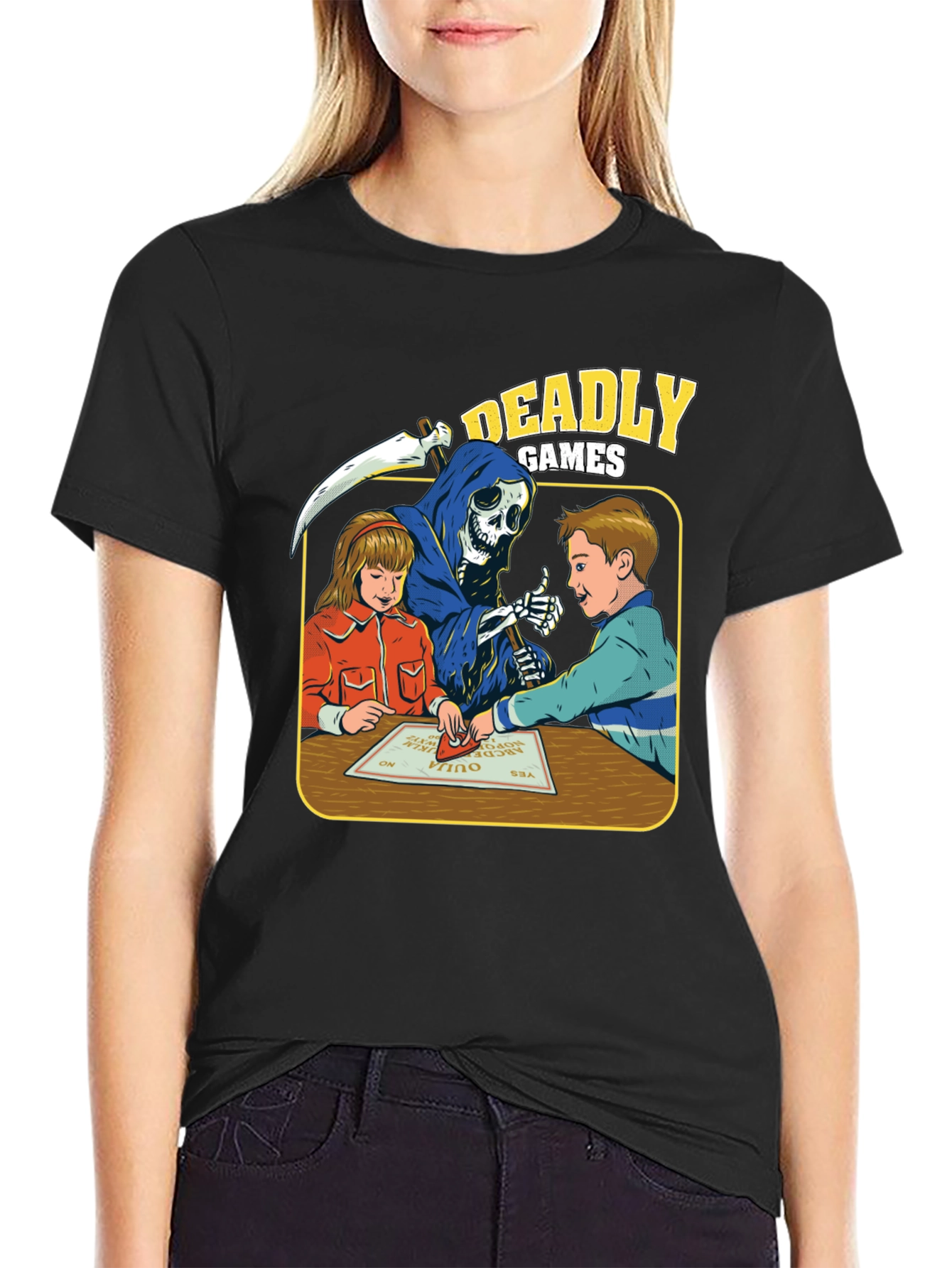 Deadly Games Graphic Tee - Ouija Board Design